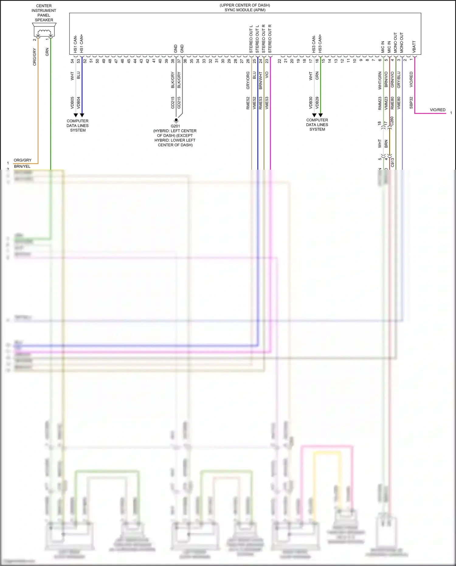 Ford Mondeo V (2014-2019) mic - wiring diagram  (1 of 6)