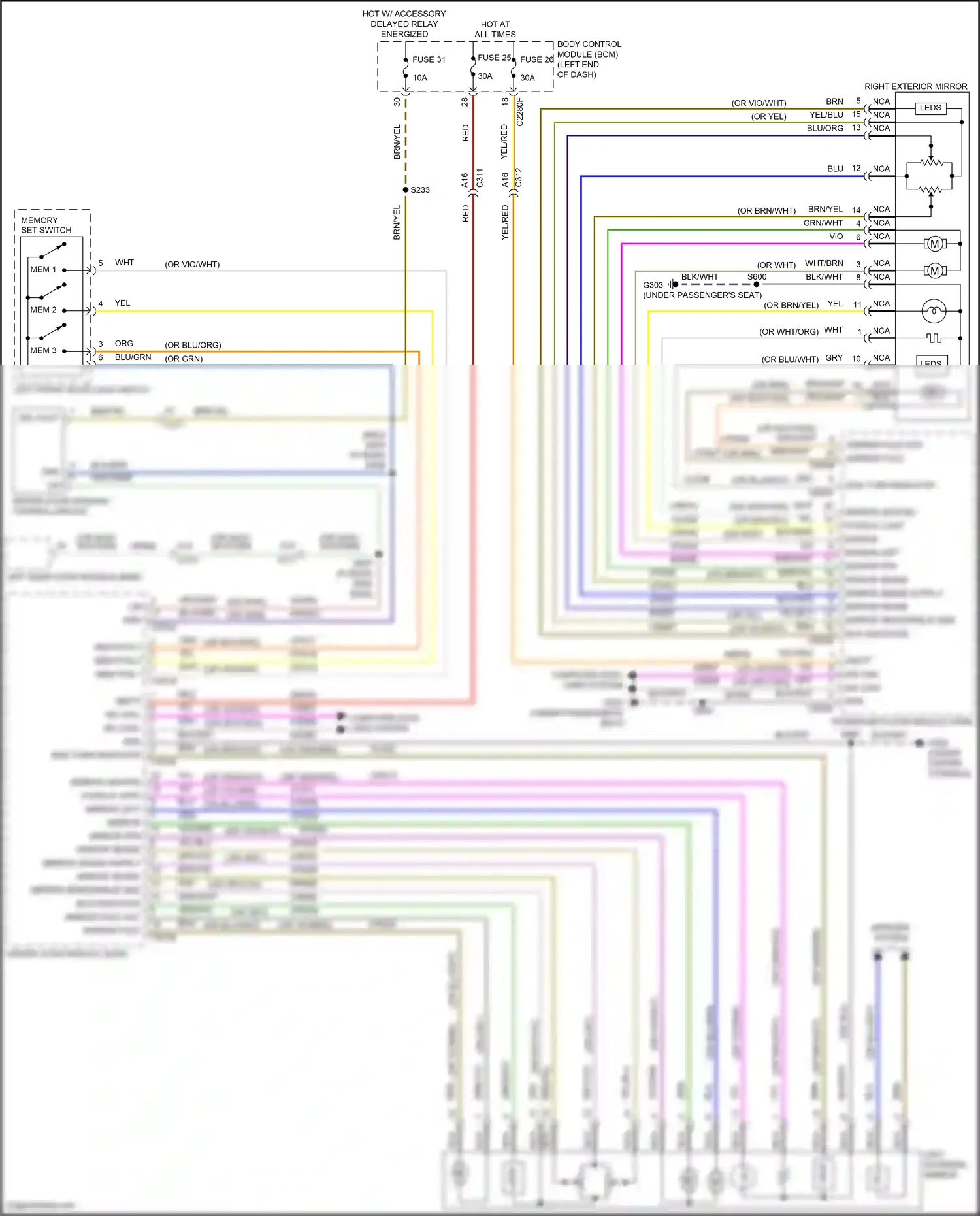 Ford Mondeo V (2014-2019) mirror heating wiring diagram  (2 of 4)