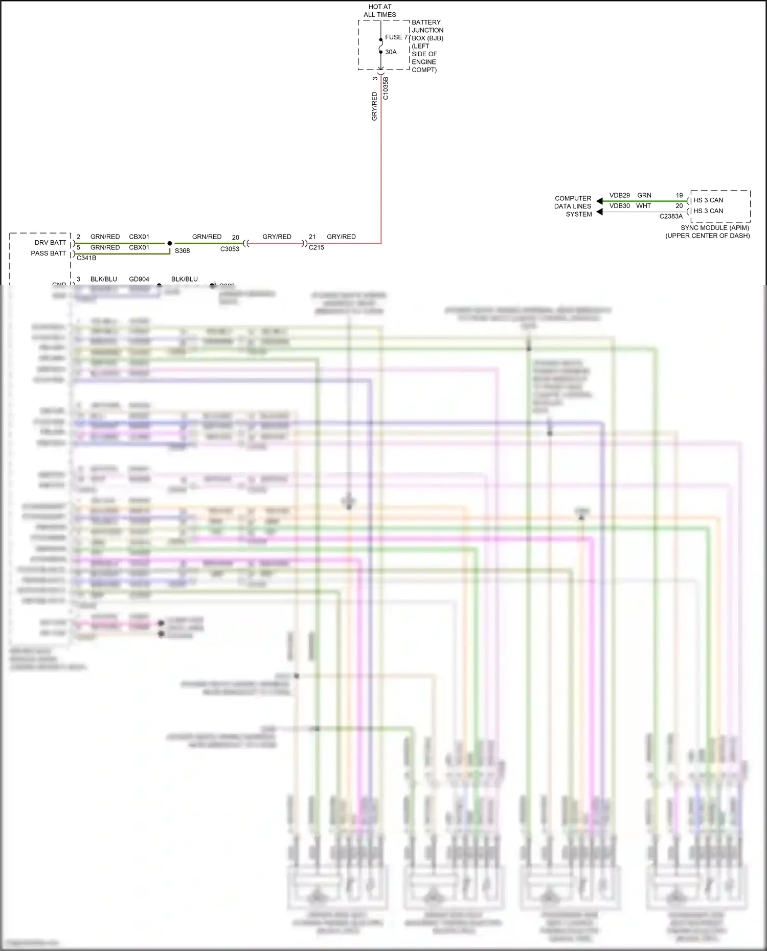 Ford Mondeo V (2014-2019) pbkted- wiring diagram  (1 of 3)