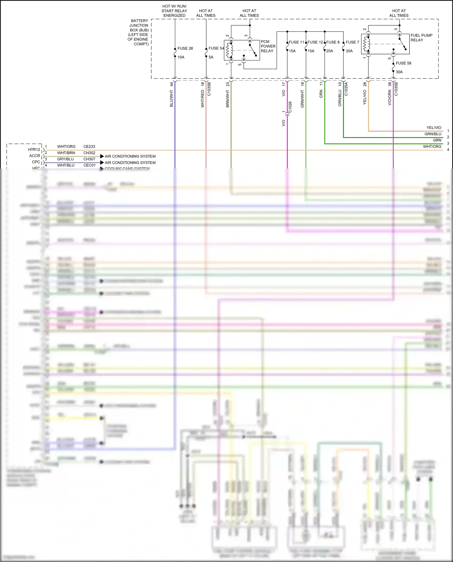 Ford Mondeo V (2014-2019) power distribution system wiring diagram  (11 of 14)