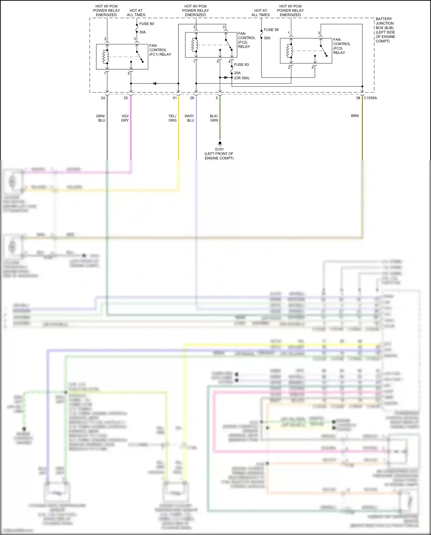 Ford Mondeo V (2014-2019) powertrain control module wiring diagram  (3 of 5)