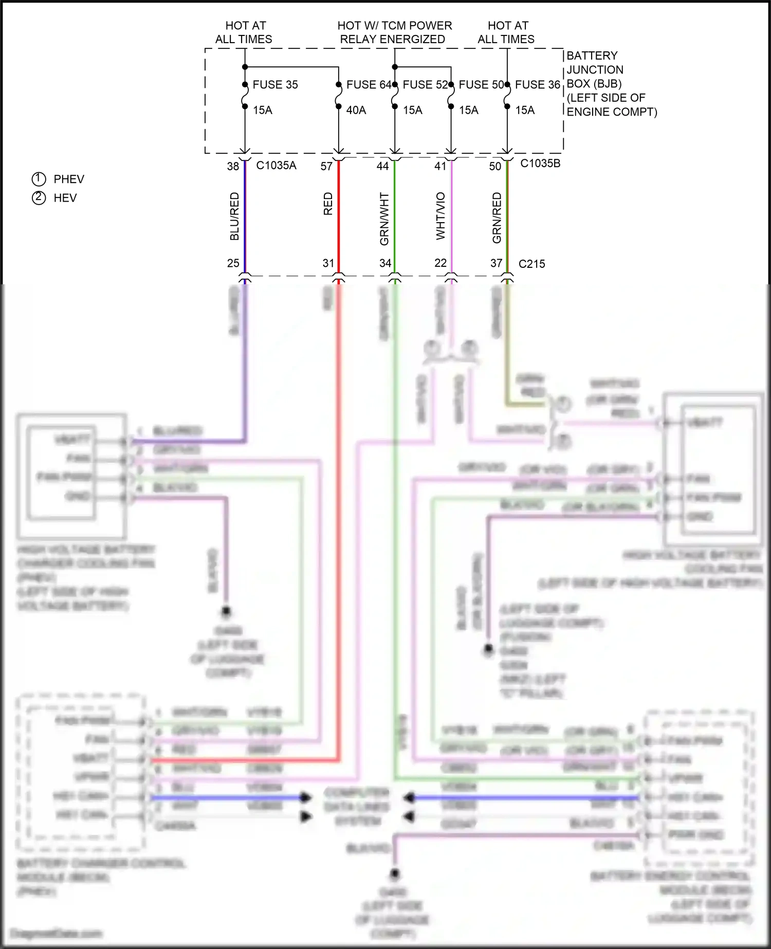 Ford Mondeo V (2014-2019) red wiring diagram  (57 of 79)