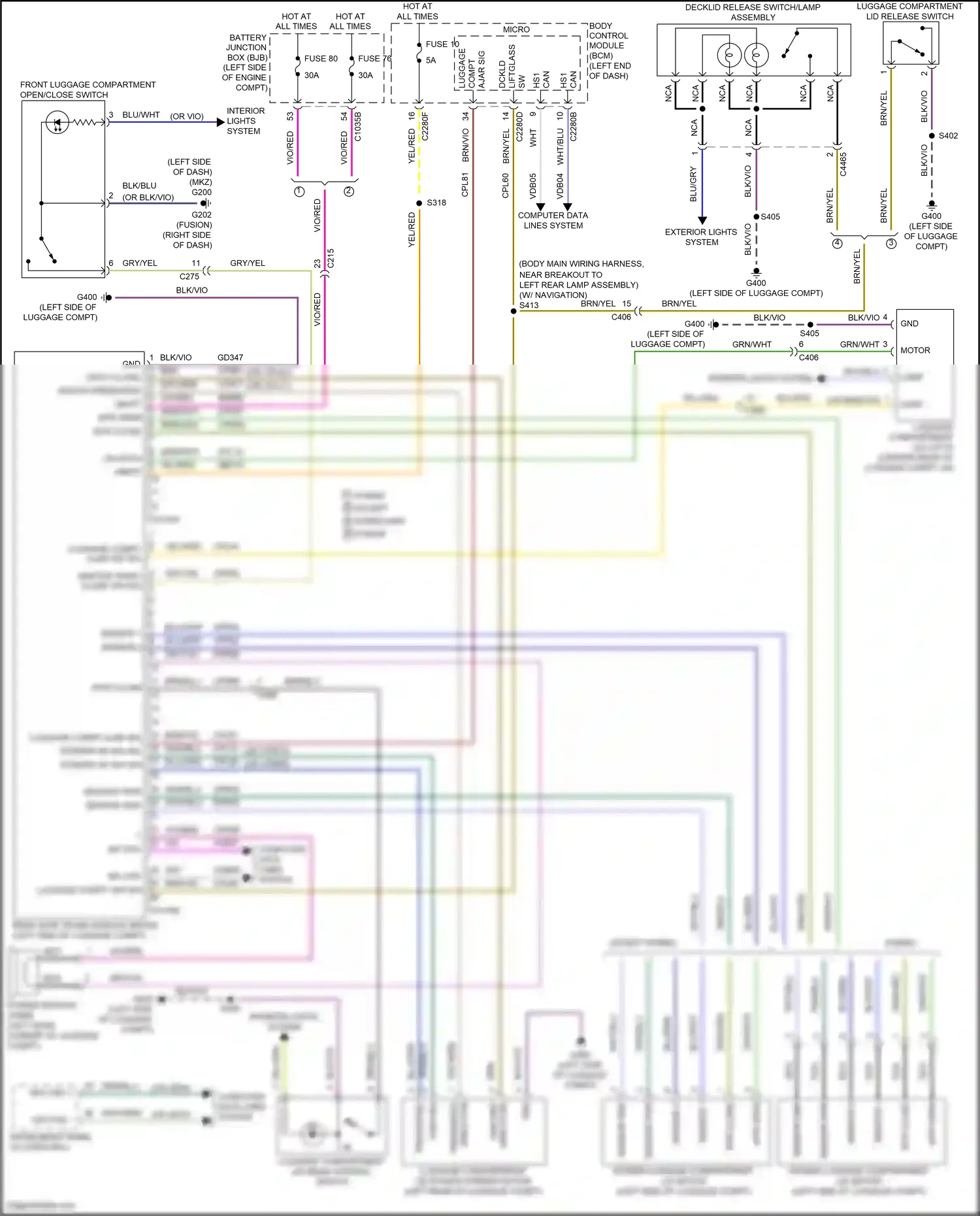 Ford Mondeo V (2014-2019) sensor 1 wiring diagram  (1 of 1)