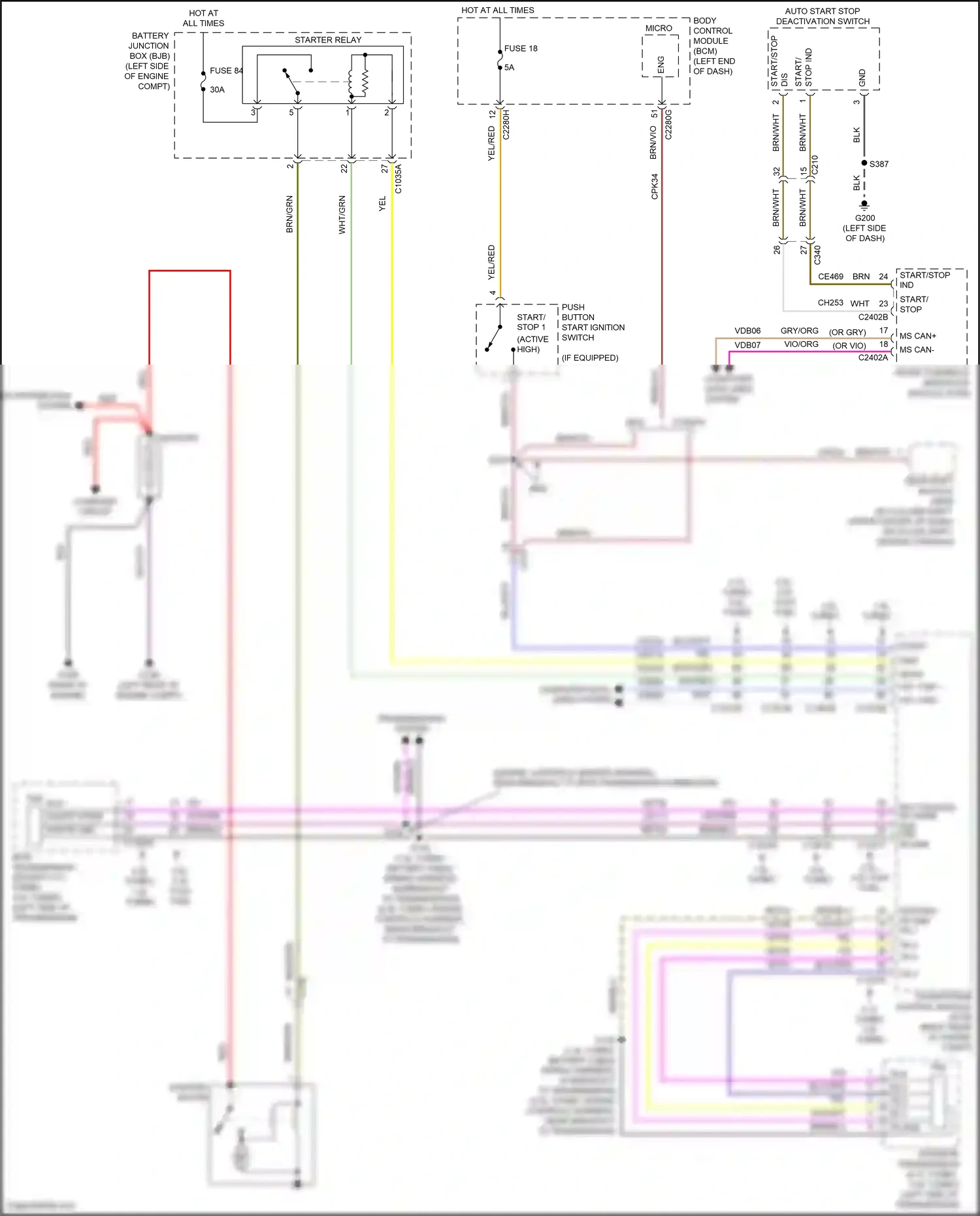 Ford Mondeo V (2014-2019) start/stop ind wiring diagram  (5 of 5)