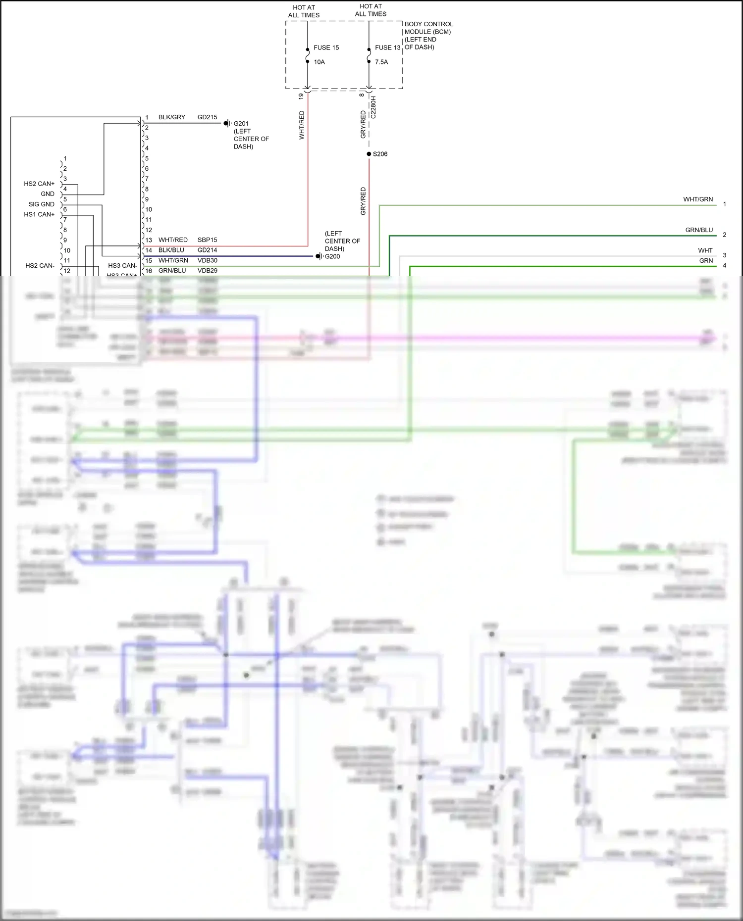 Ford Mondeo V (2014-2019) sync module (apim) wiring diagram  (3 of 9)