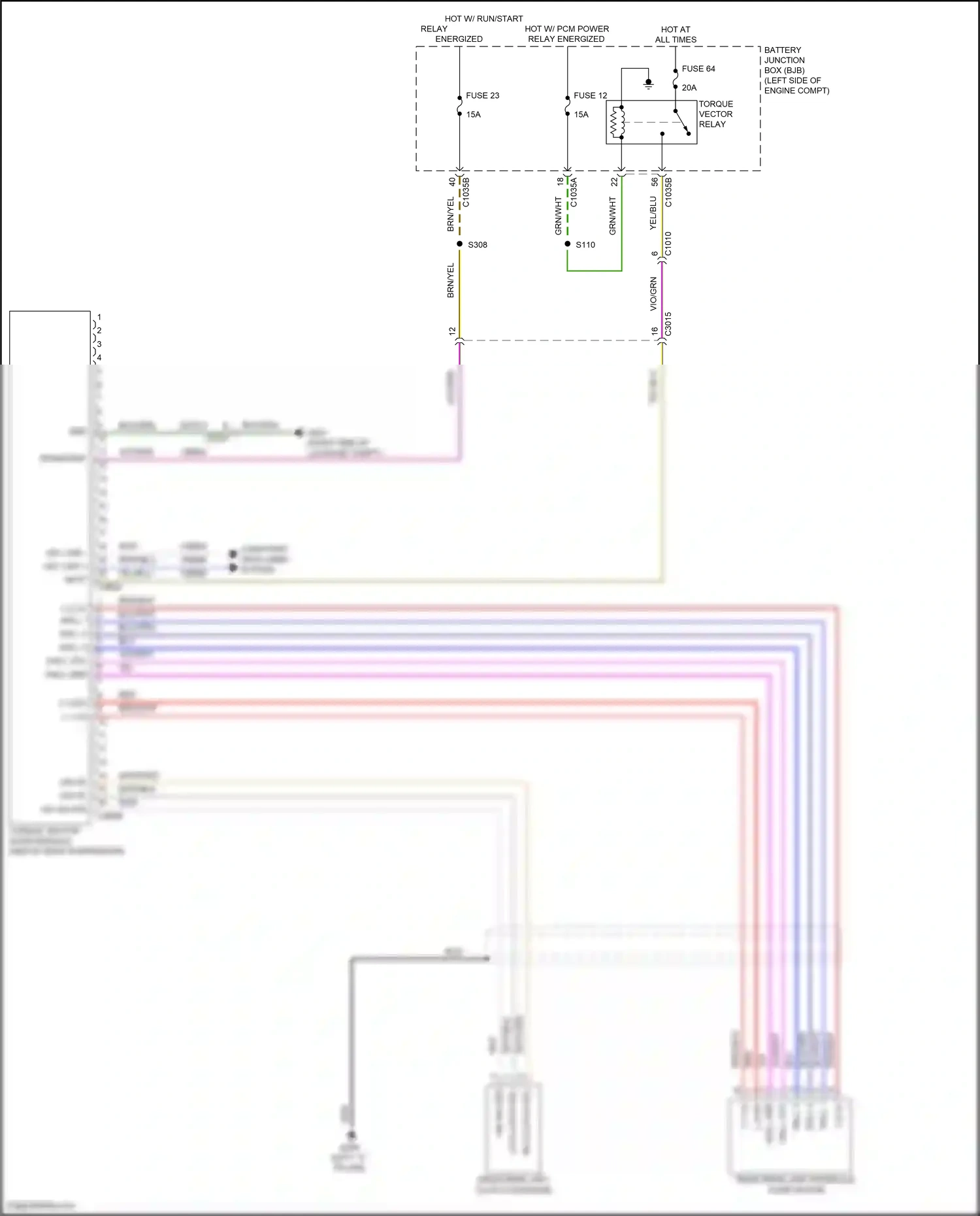 Ford Mondeo V (2014-2019) torque vector (awd) module wiring diagram  (1 of 4)