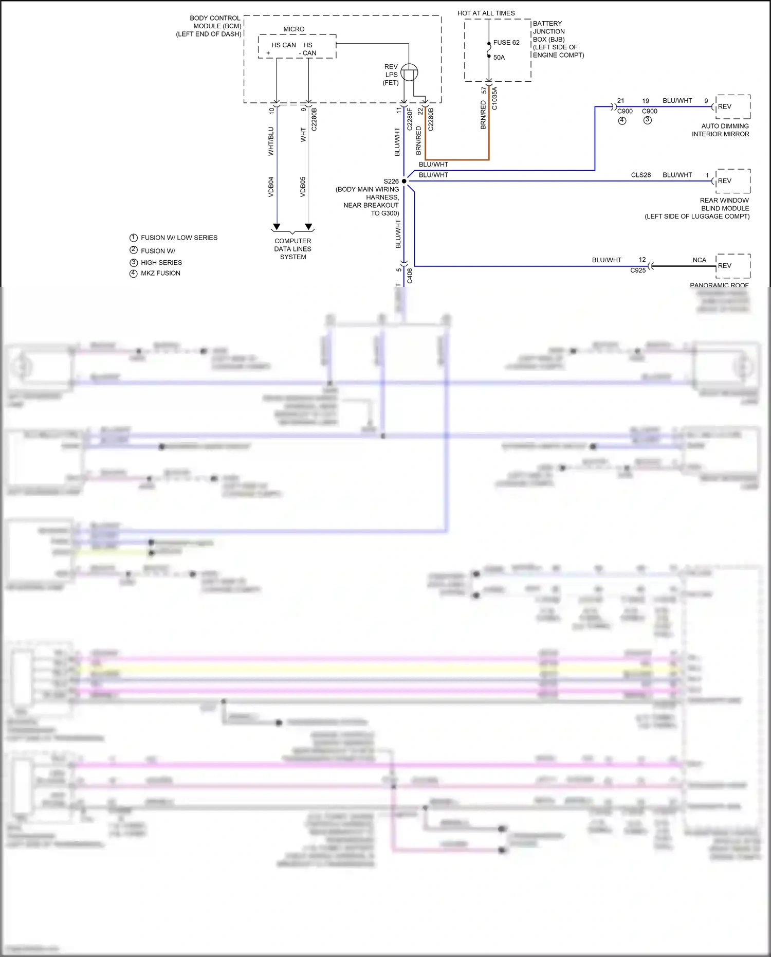Ford Mondeo V (2014-2019) tr 1 wiring diagram  (2 of 6)