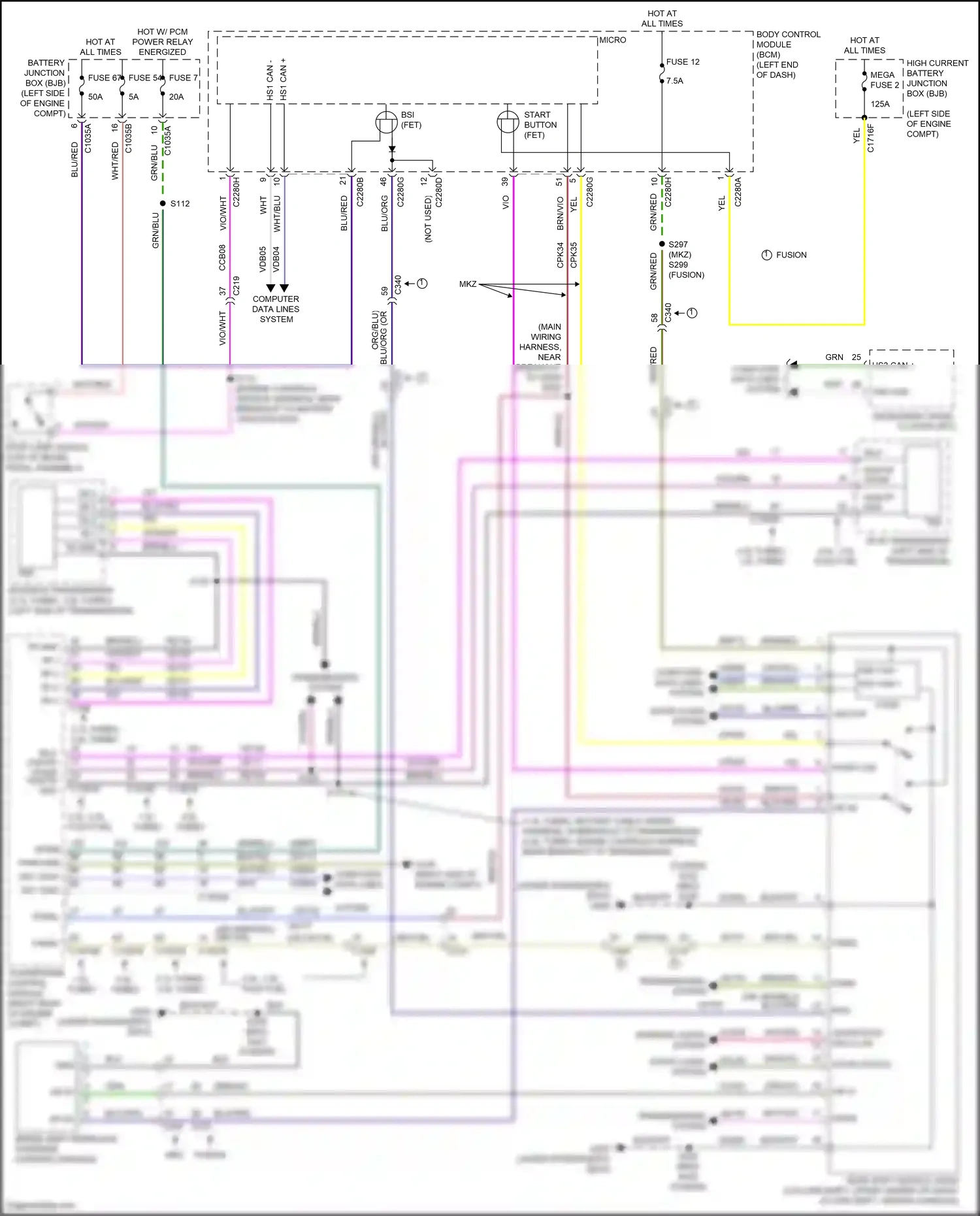 Ford Mondeo V (2014-2019) tr 2 wiring diagram  (3 of 6)