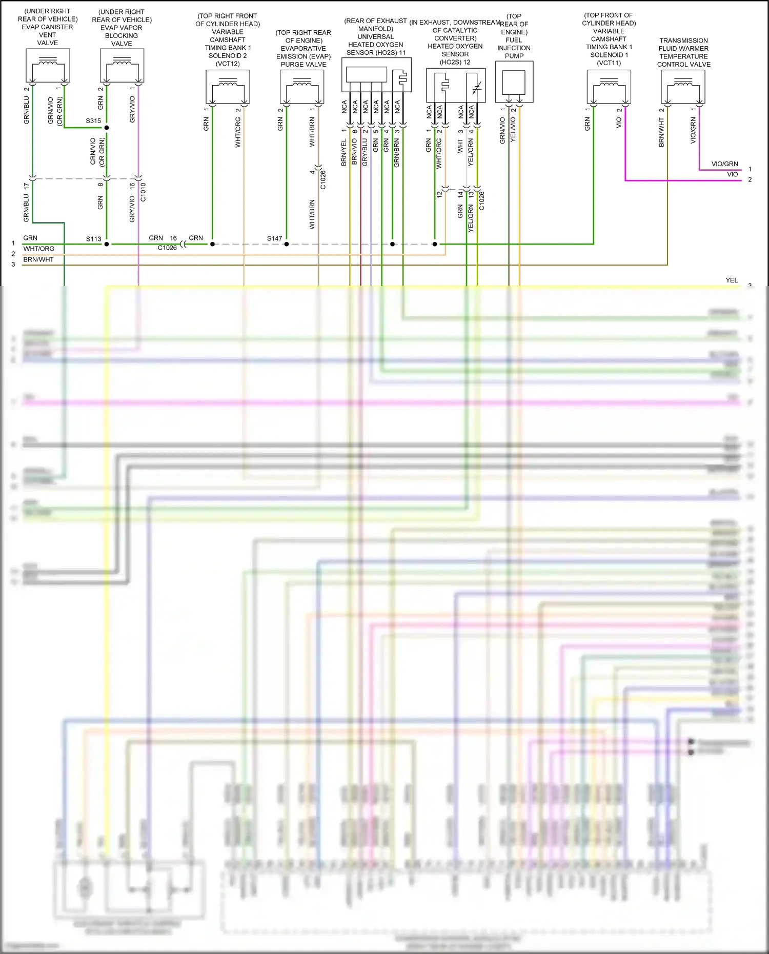 Ford Mondeo V (2014-2019) transmissions system wiring diagram  (10 of 12)