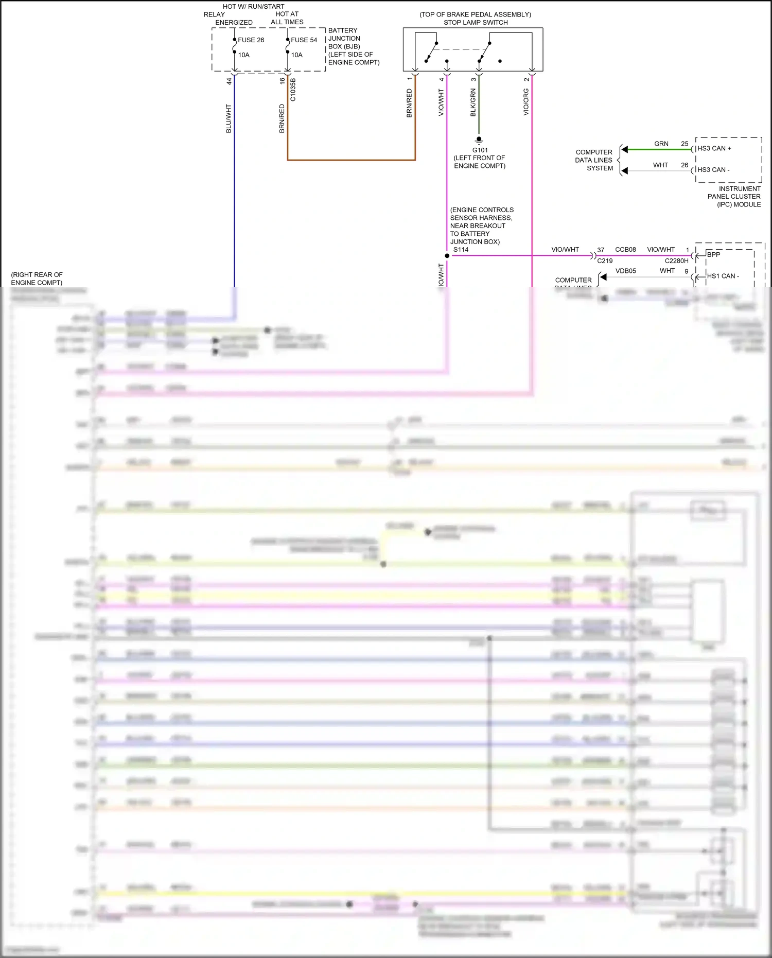 Ford Mondeo V (2014-2019) vio/wht wiring diagram  (71 of 102)
