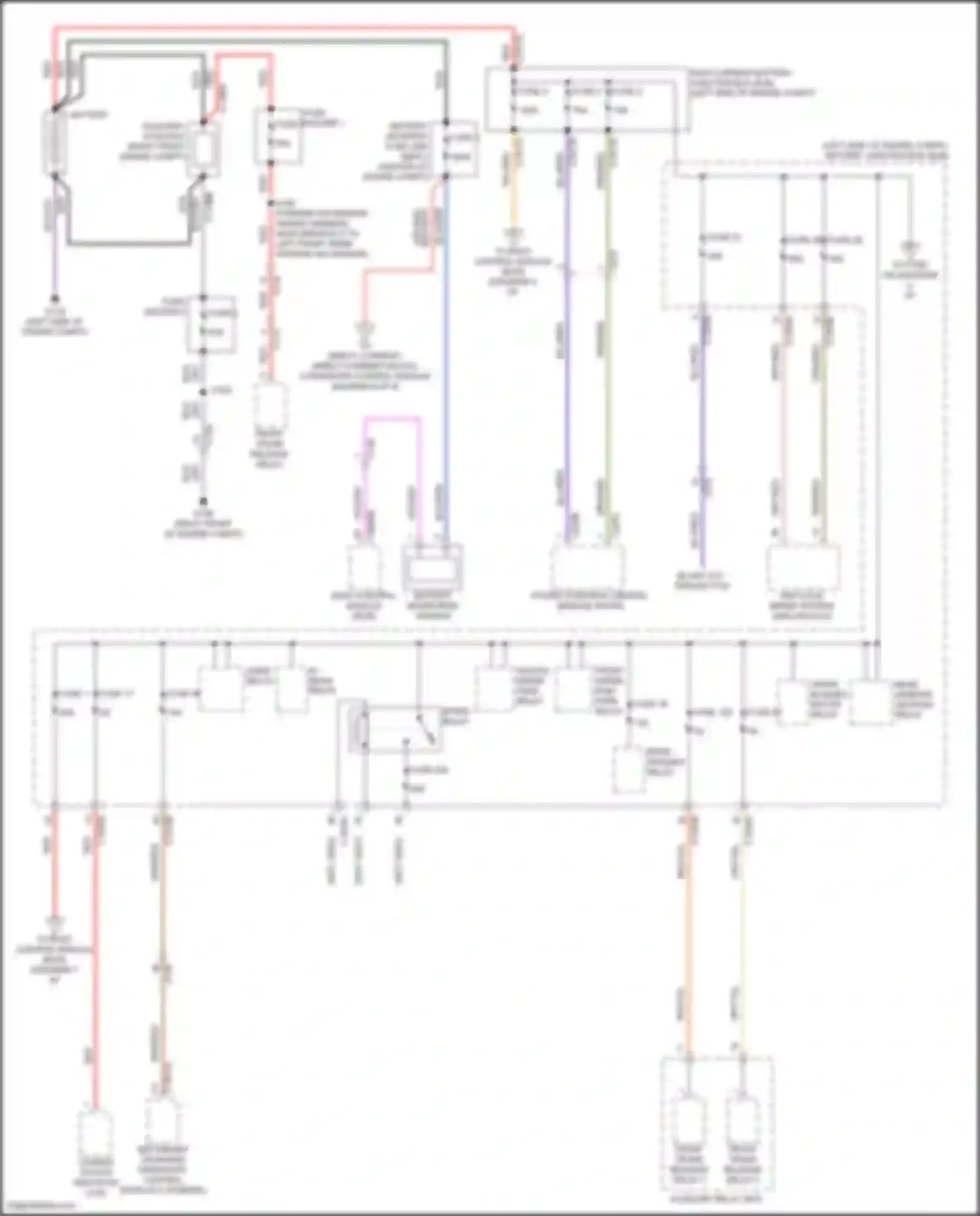 Wiring diagram front trunk release relay 2 for Ford Mustang Mach-E I (2020-2024) (2 of 2)