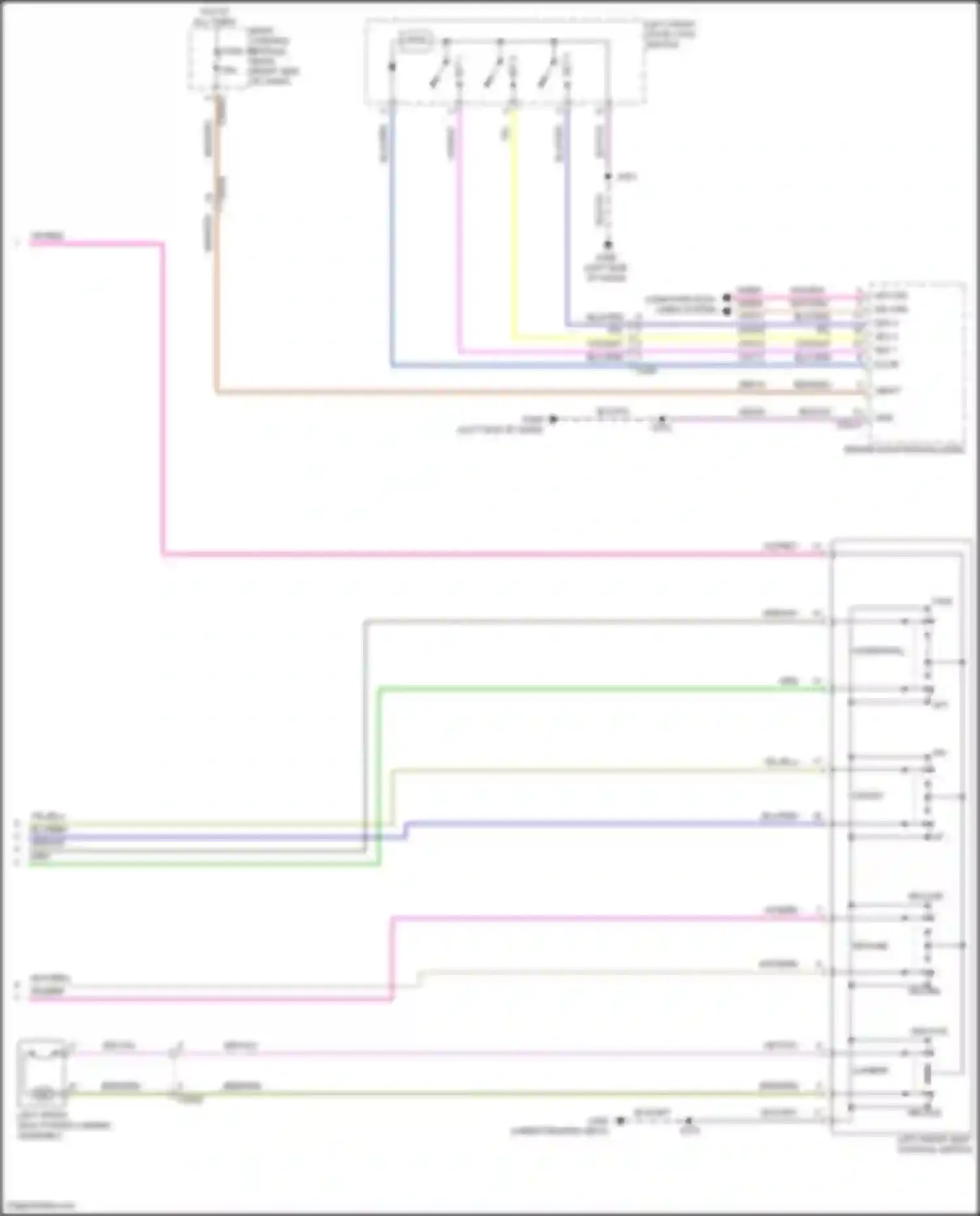 Wiring diagram left front seat control switch for Ford Mustang Mach-E I (2020-2024) (2 of 5)