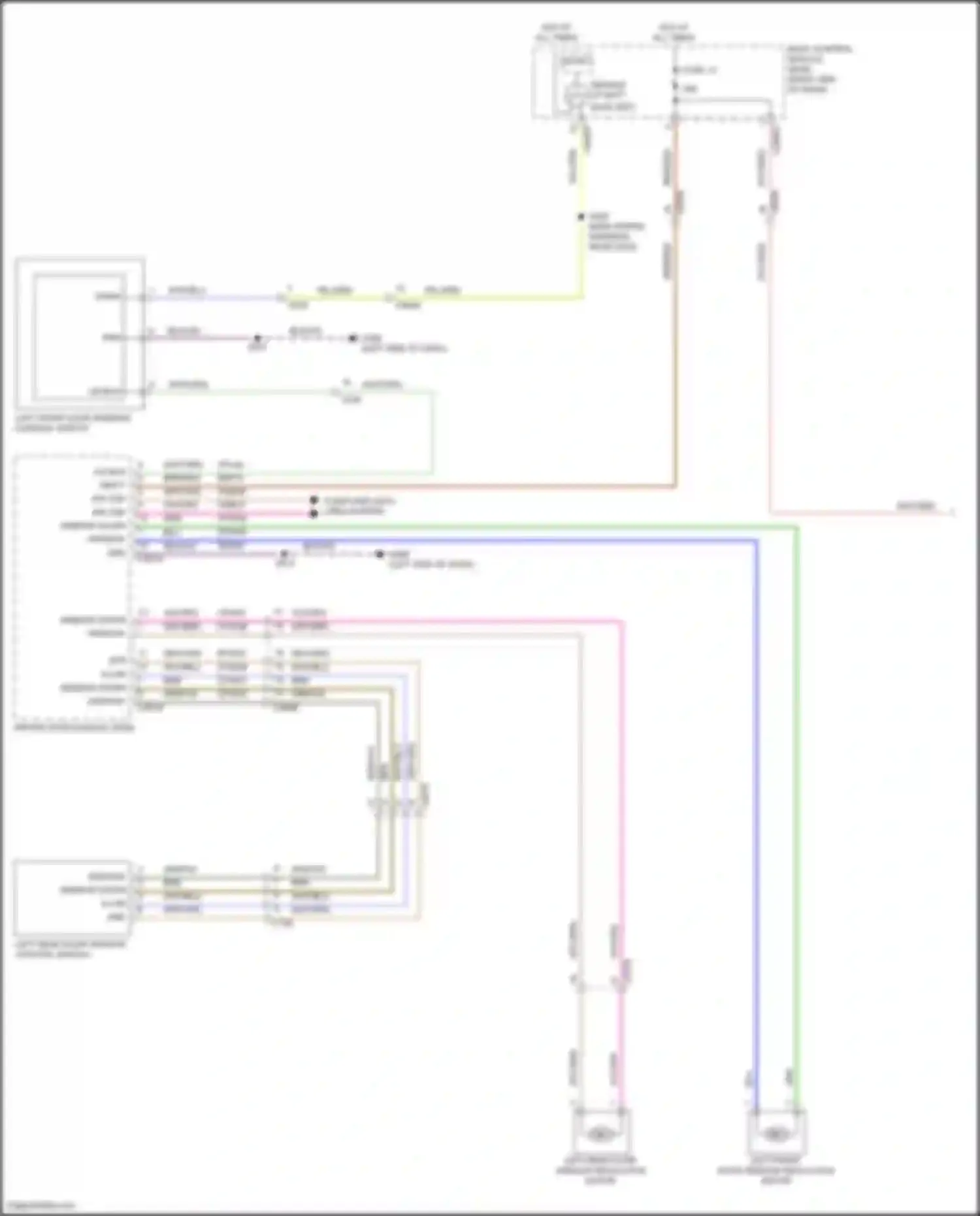 Wiring diagram left rear door window control switch for Ford Mustang Mach-E I (2020-2024) (2 of 2)