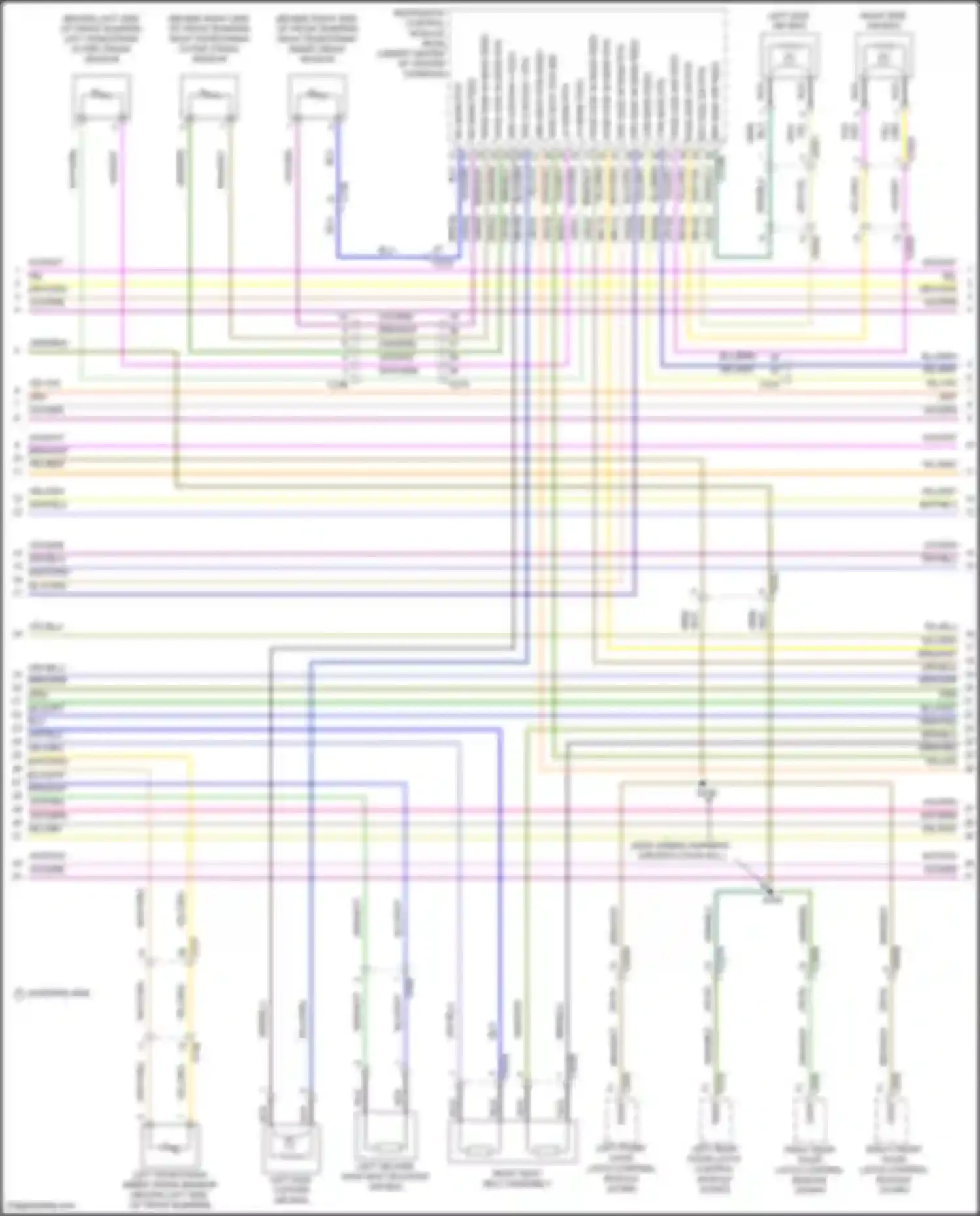 Wiring diagram right pedestrian outer crash sensor for Ford Mustang Mach-E I (2020-2024) (1 of 1)