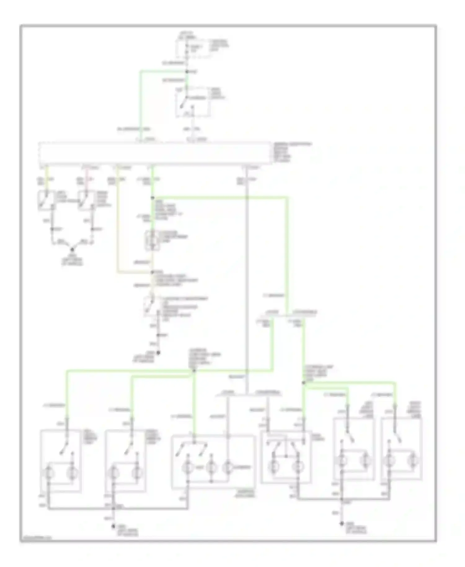 Mustang Ford IV facelift (1998-2004): Courtesy lamps circuit