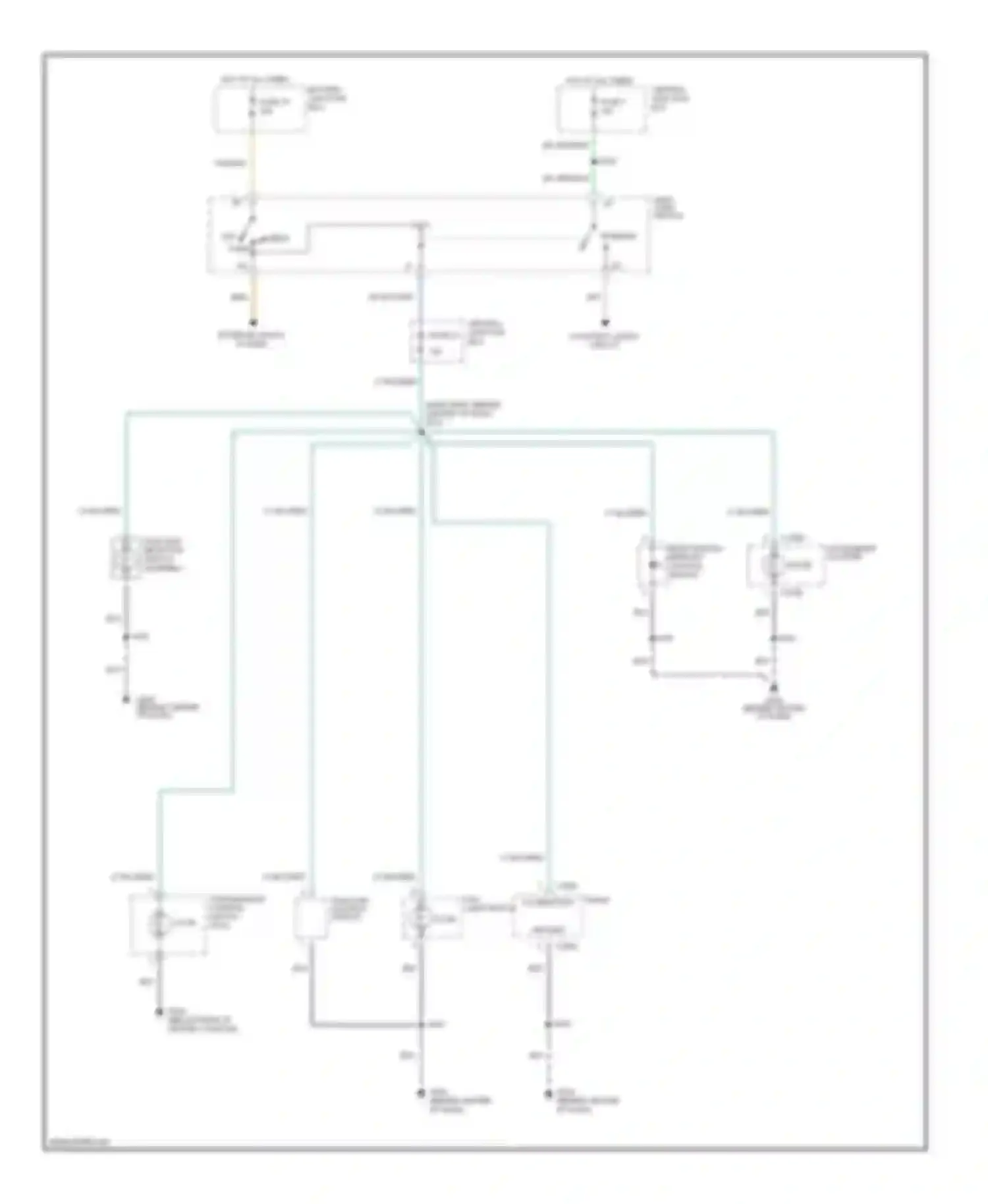 Mustang Ford IV facelift (1998-2004): Instrument illumination circuit
