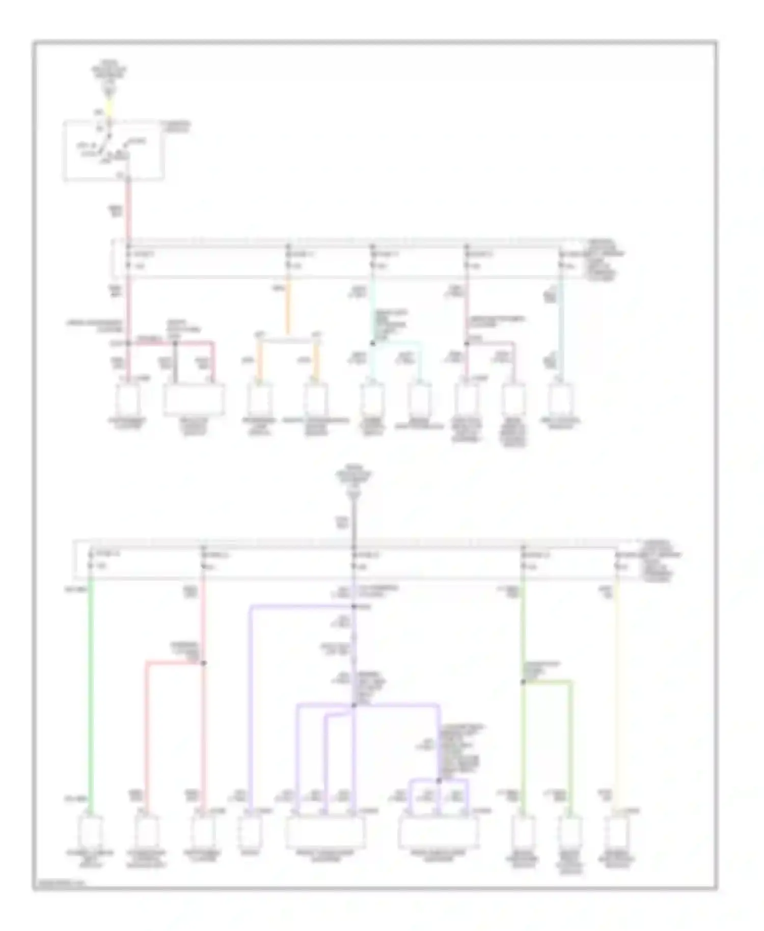Mustang Ford IV facelift (1998-2004): Power distribution circuit (3 of 3)