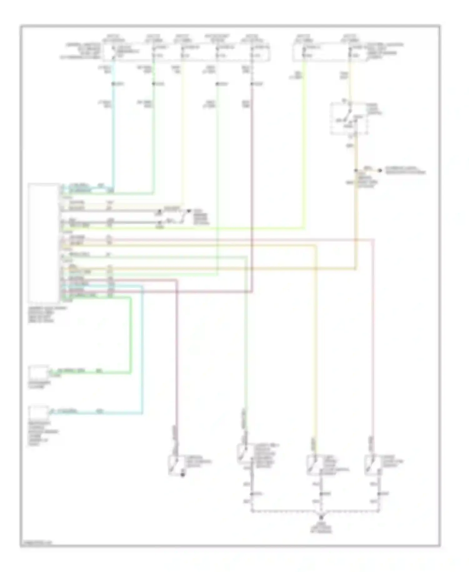 Mustang Ford IV facelift (1998-2004): Warning system circuits