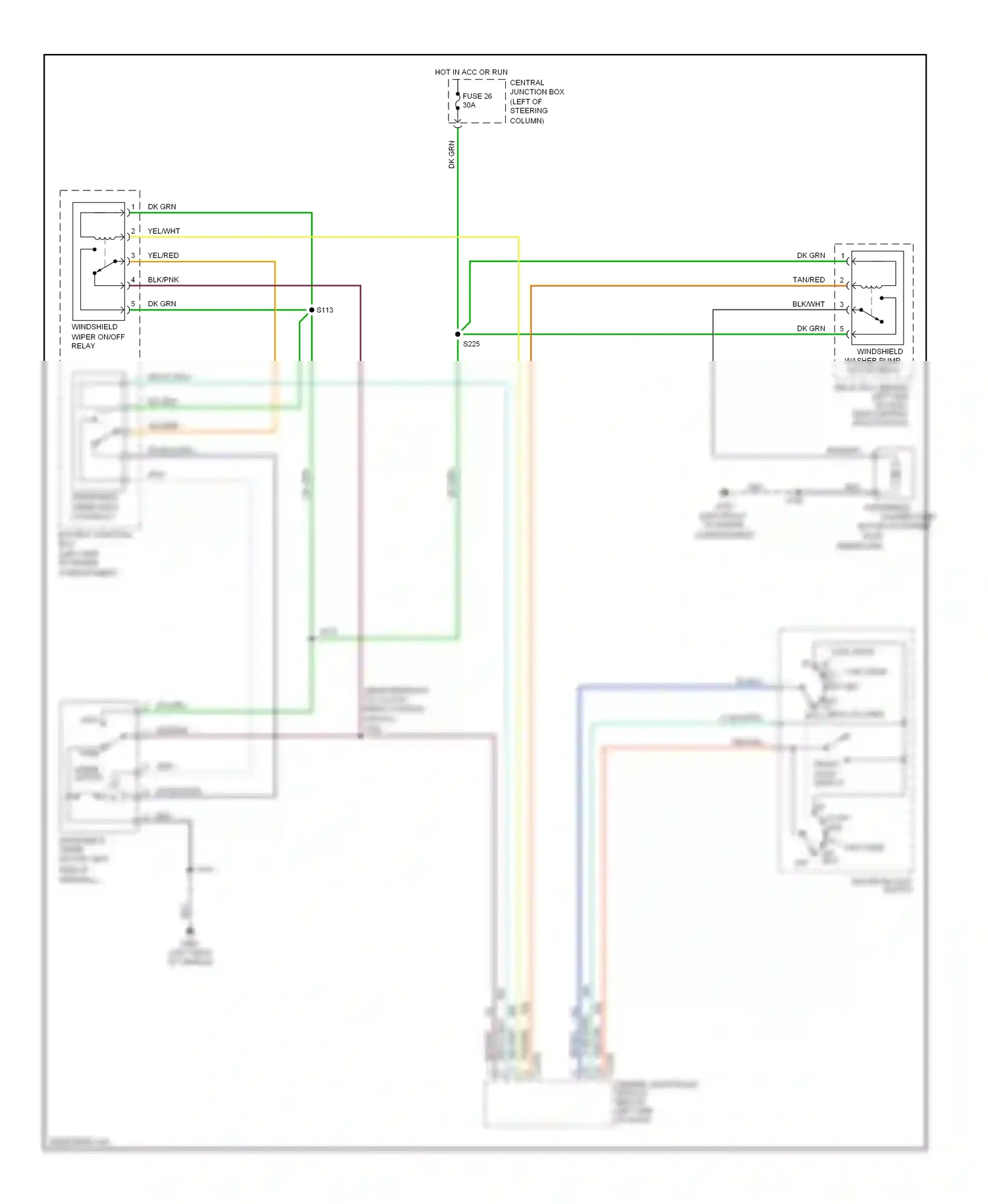 Wiring diagram dk blu for Ford Mustang IV facelift (1998-2004) (12 of 12)