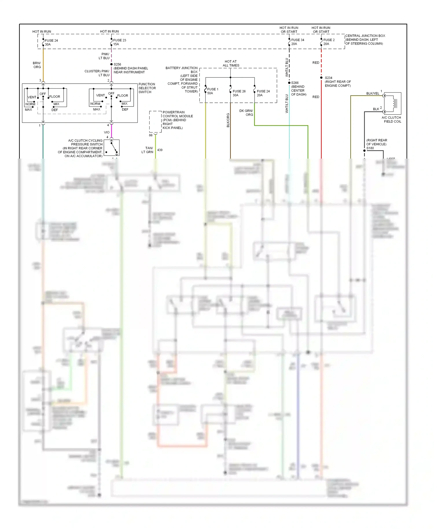 Wiring diagram lt blu for Ford Mustang IV facelift (1998-2004) (2 of 30)