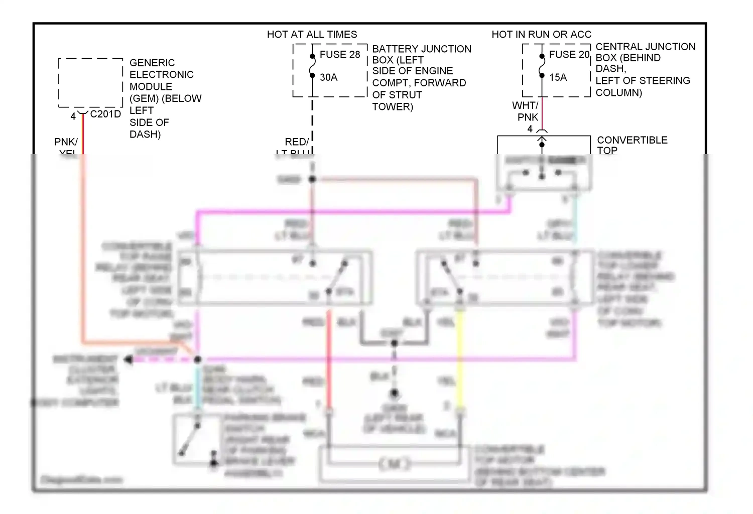 Wiring diagram nca for Ford Mustang IV facelift (1998-2004) (18 of 27)