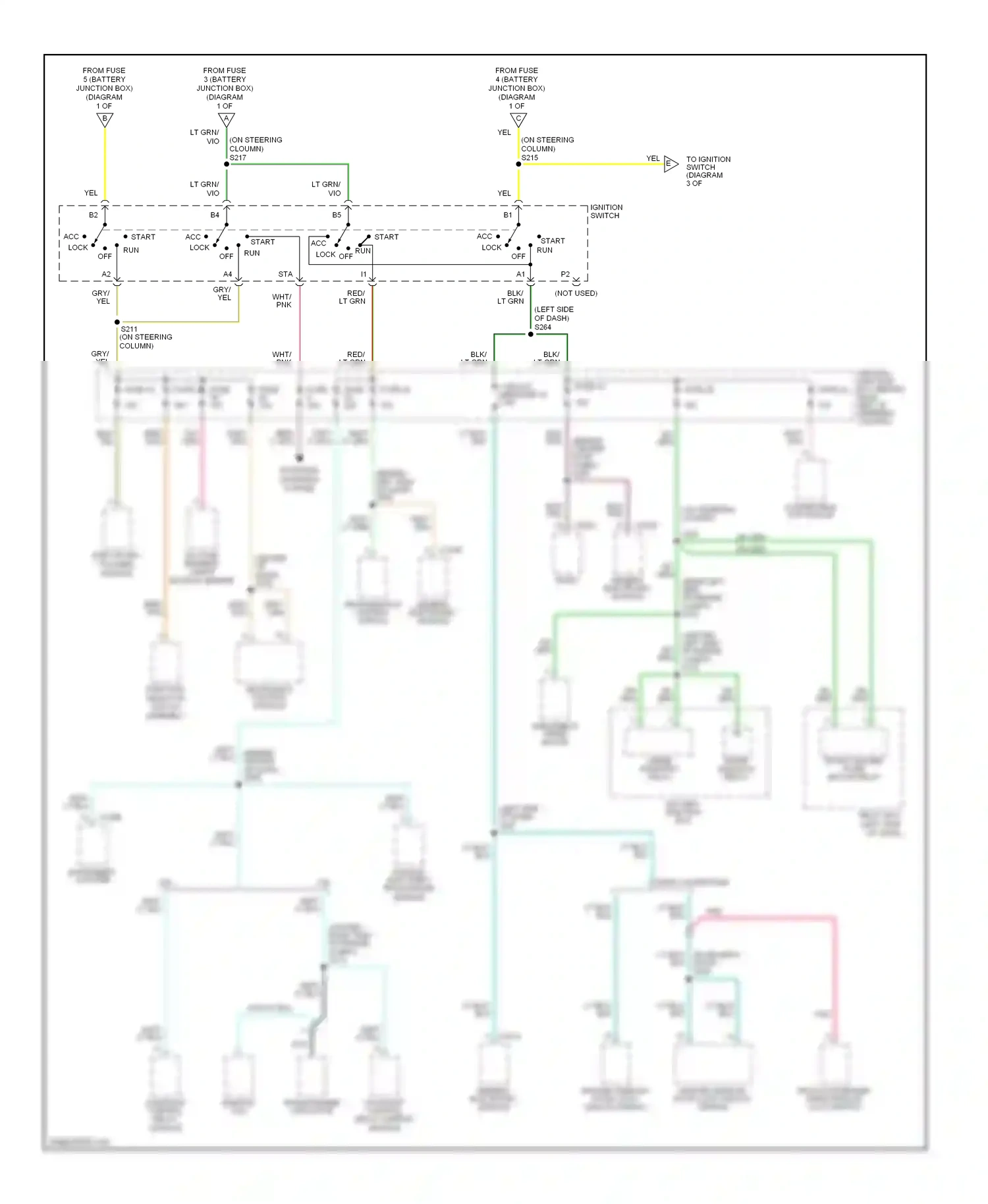 Wiring diagram run for Ford Mustang IV facelift (1998-2004) (1 of 3)