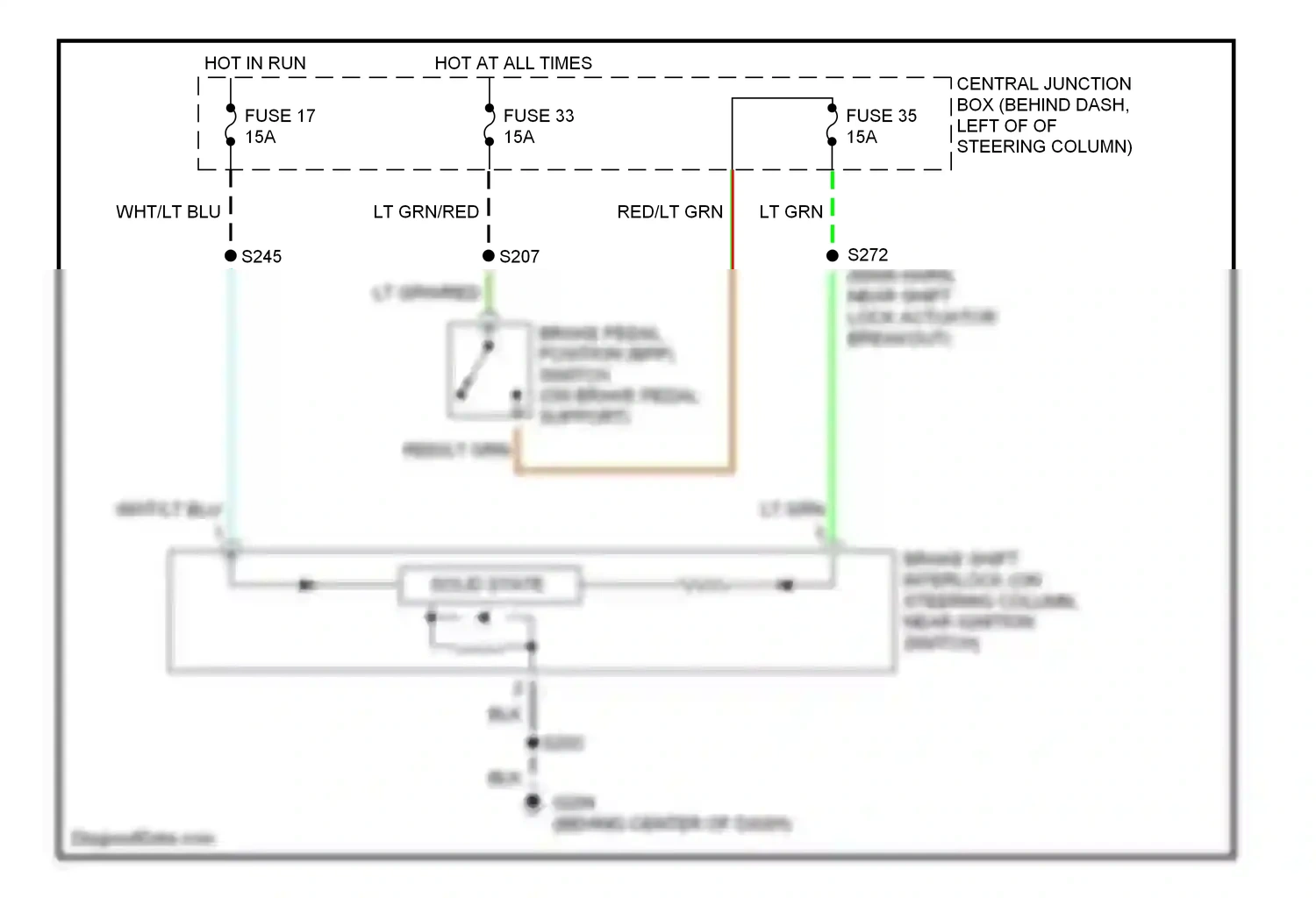 Wiring diagram solid state for Ford Mustang IV facelift (1998-2004) (4 of 4)