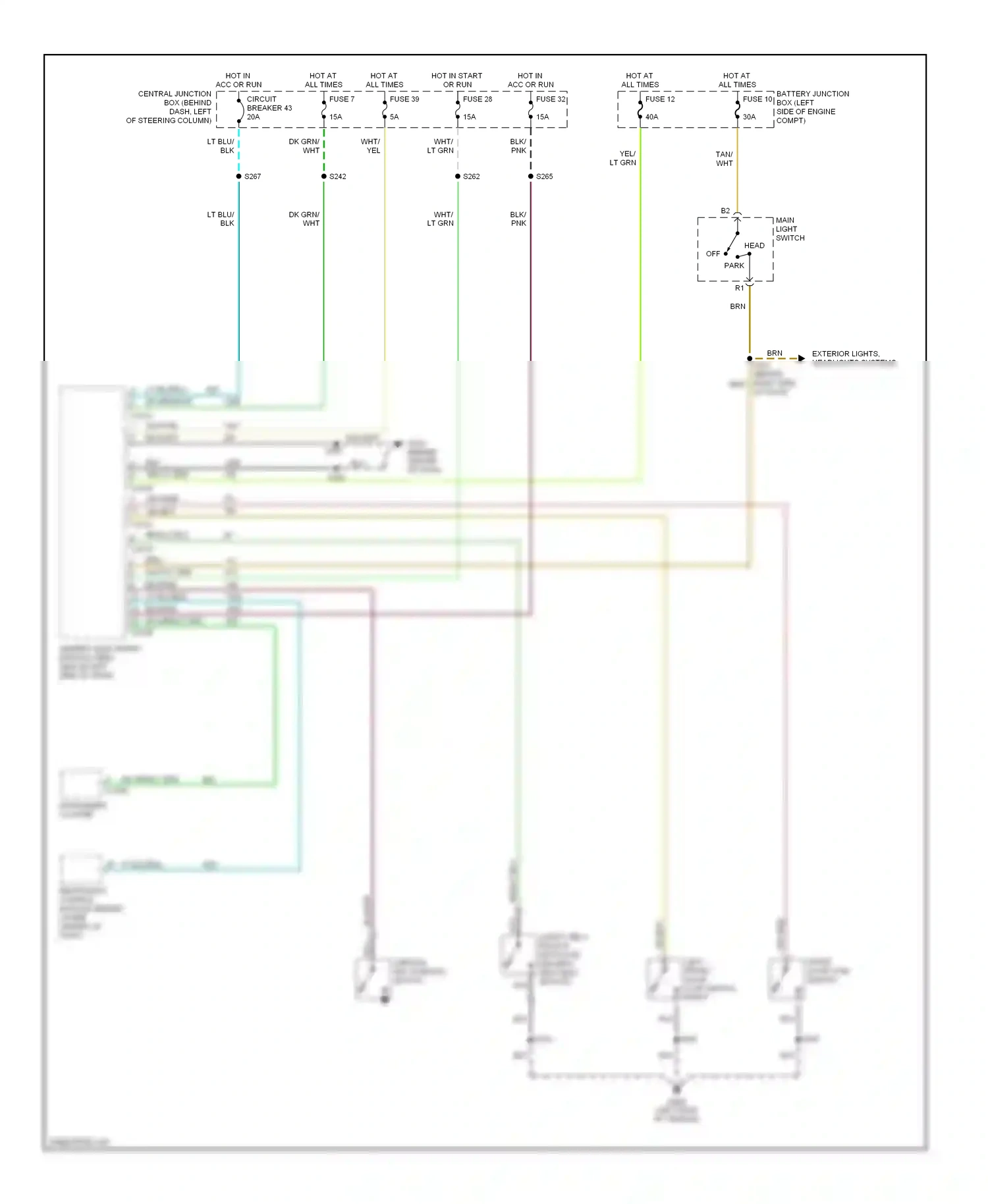 Wiring diagram tan for Ford Mustang IV facelift (1998-2004) (12 of 12)