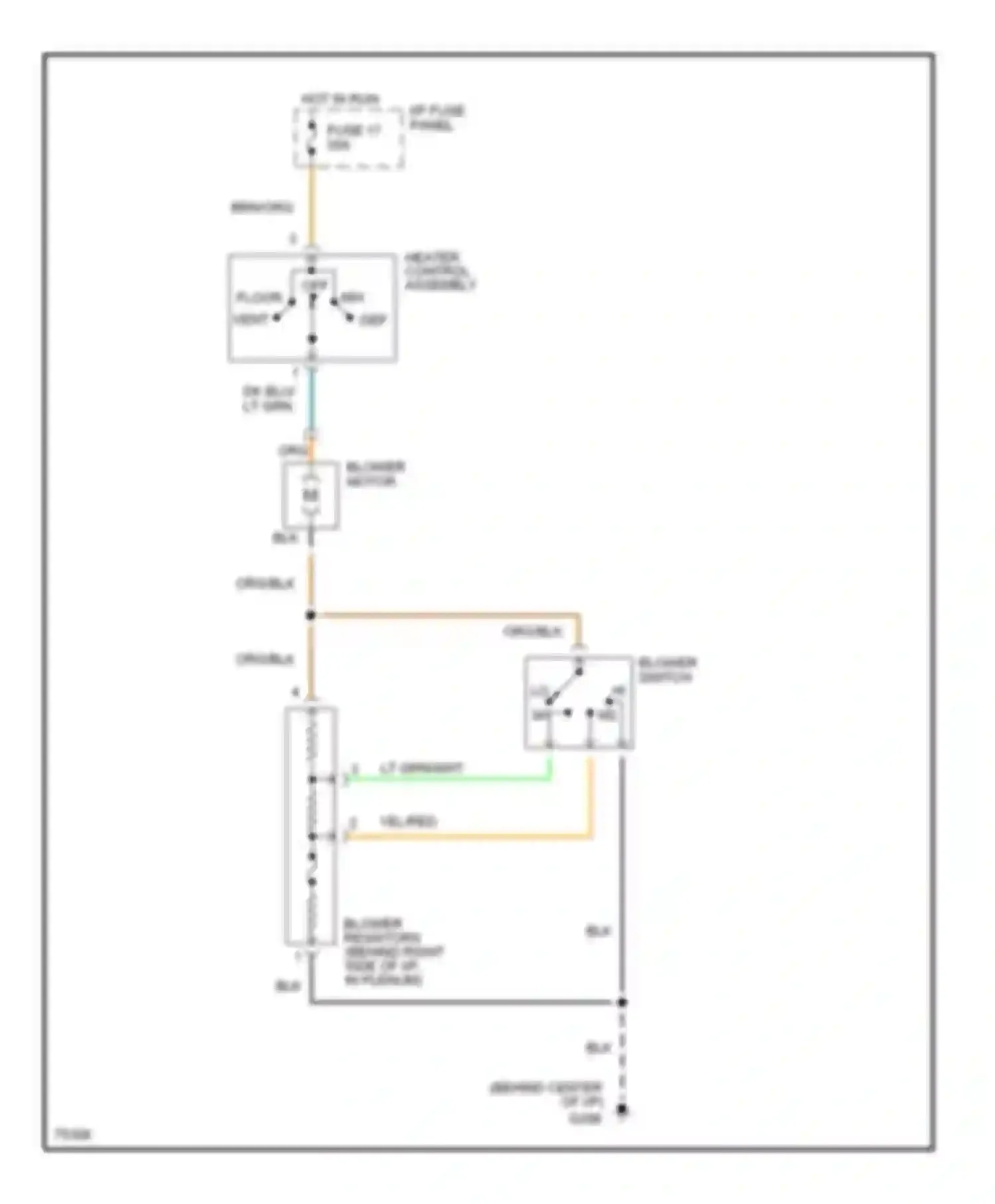 Mustang Ford IV (1993-1998): Heater circuit