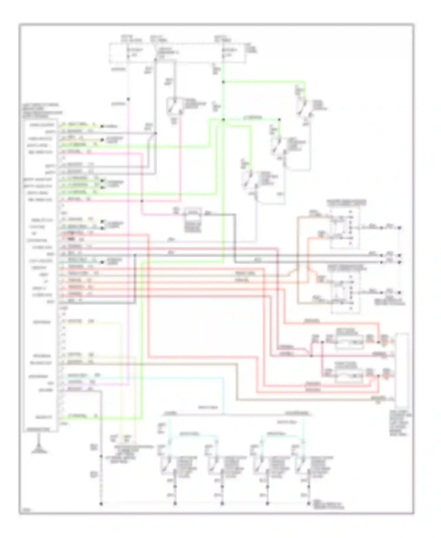 Mustang Ford IV (1993-1998): Keyless entry circuit