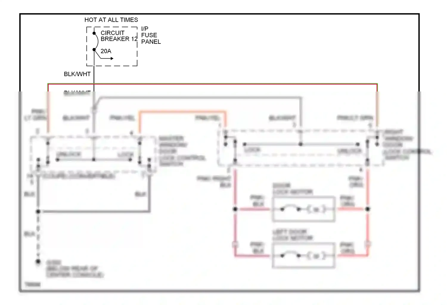 Wiring diagram blk for Ford Mustang IV (1993-1998) (42 of 61)