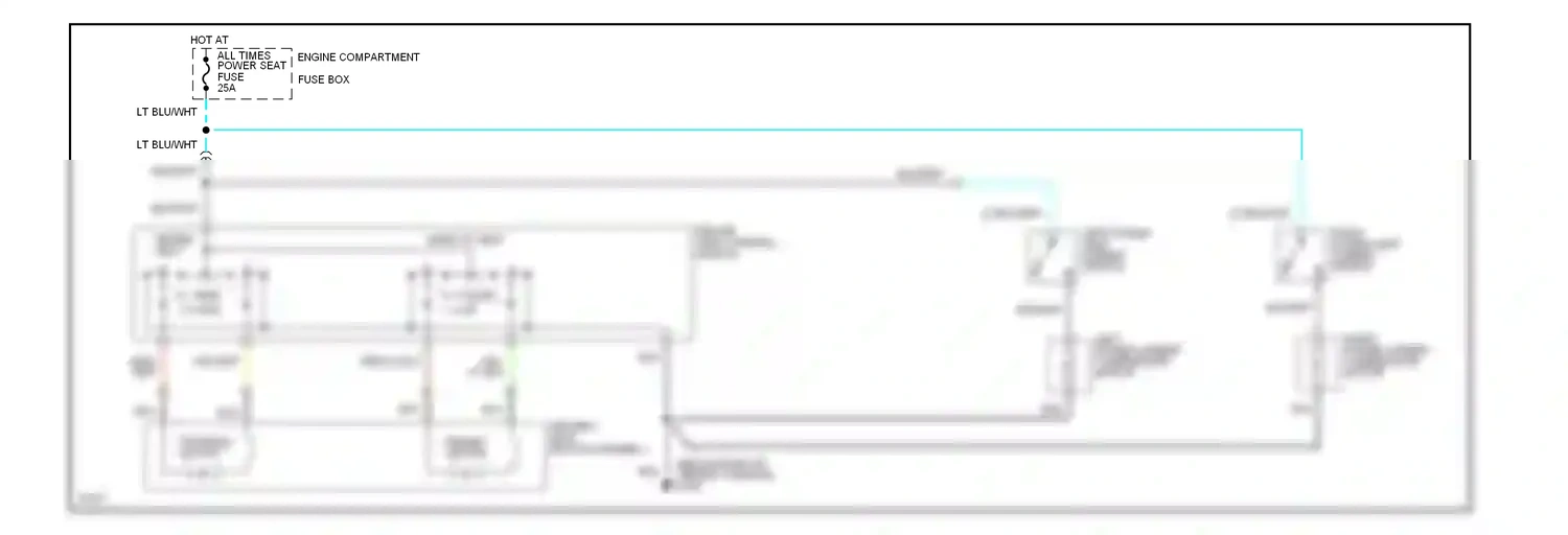 Wiring diagram fwd/rwd motor for Ford Mustang IV (1993-1998) (1 of 1)