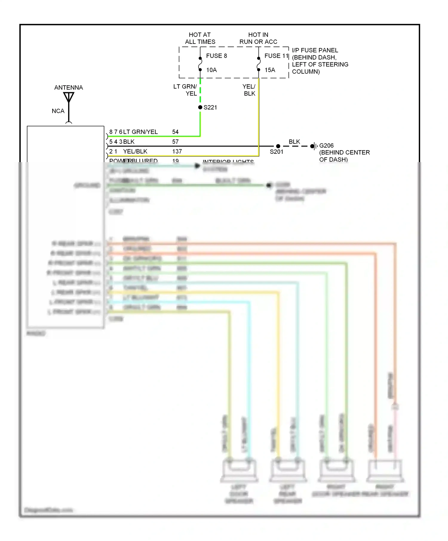 Wiring diagram nca for Ford Mustang IV (1993-1998) (21 of 30)
