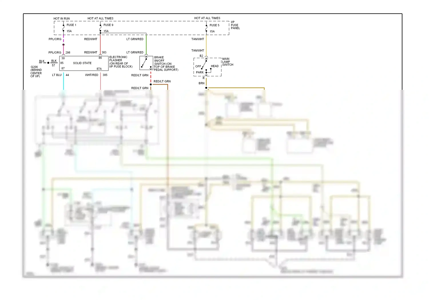 Wiring diagram nca for Ford Mustang IV (1993-1998) (13 of 30)