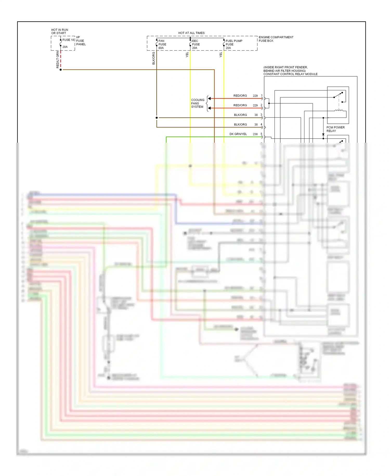 Wiring diagram solid state for Ford Mustang IV (1993-1998) (4 of 6)