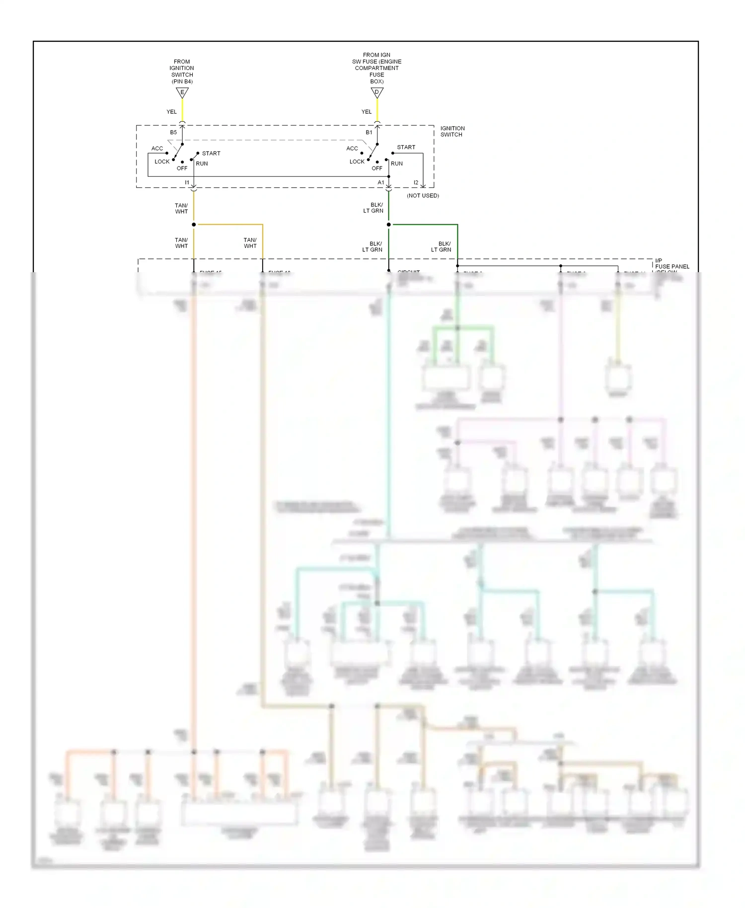 Wiring diagram warning chime module speed control amplifier for Ford Mustang IV (1993-1998) (1 of 1)
