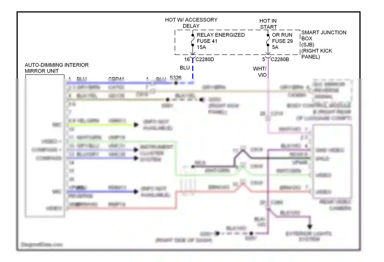Wiring diagram gry/blu for Ford Mustang V facelift 2 (2012-2014) (22 of 24)