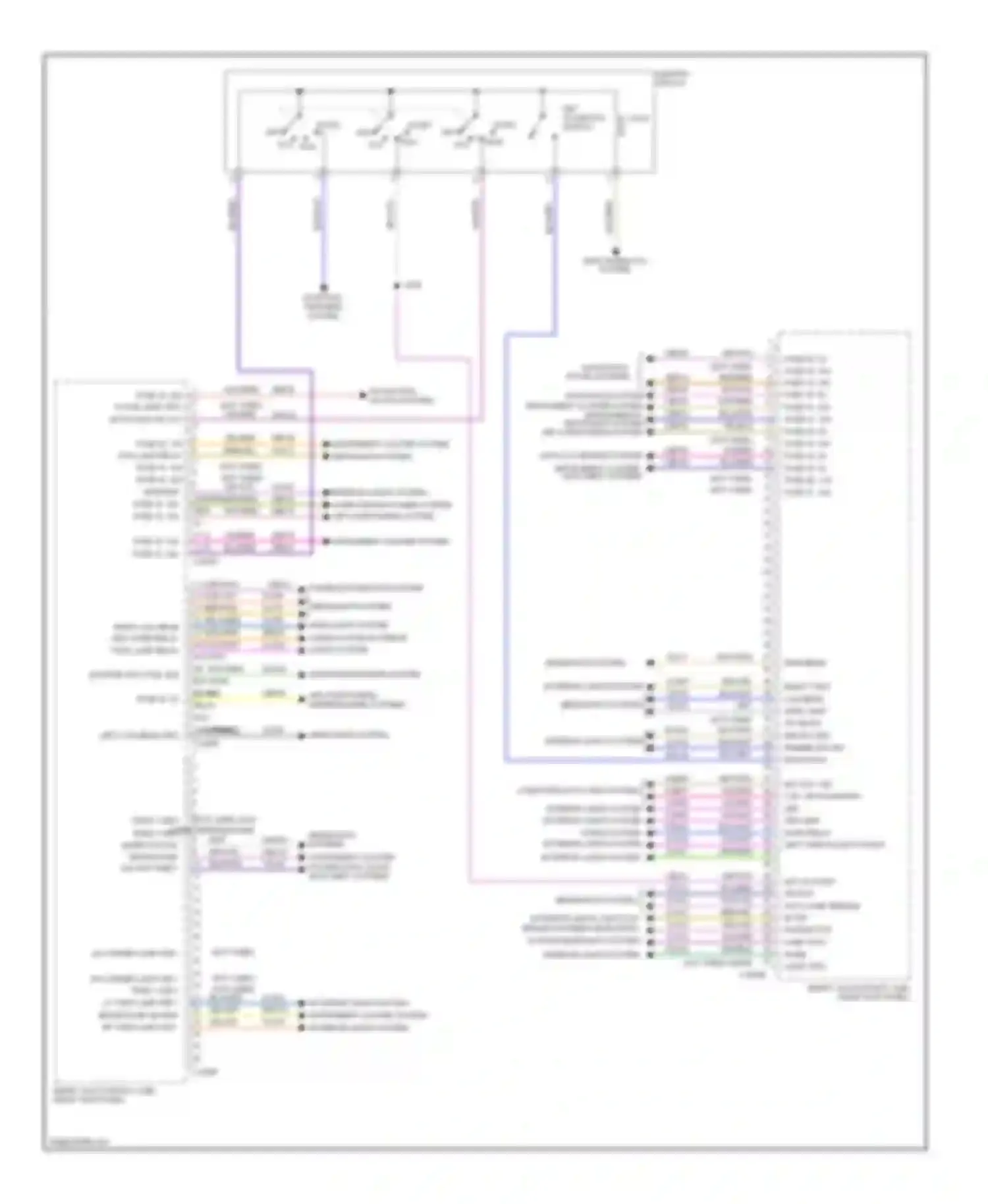 Mustang Ford V facelift (2009-2014): Body control modules circuit (1 of 2)