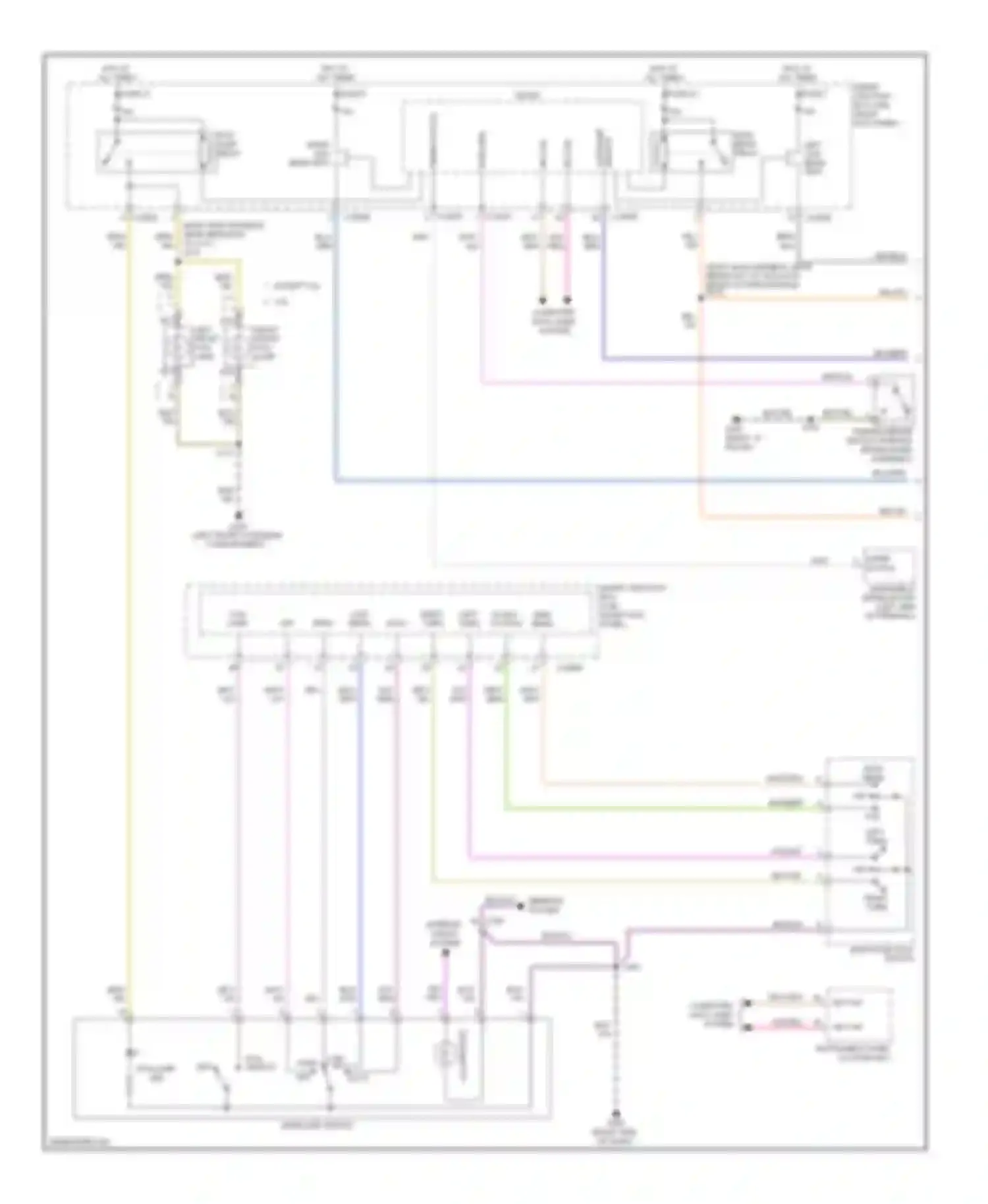 Mustang Ford V facelift (2009-2014): Headlights circuit, with high intensity gas discharge headlights (1 of 2)