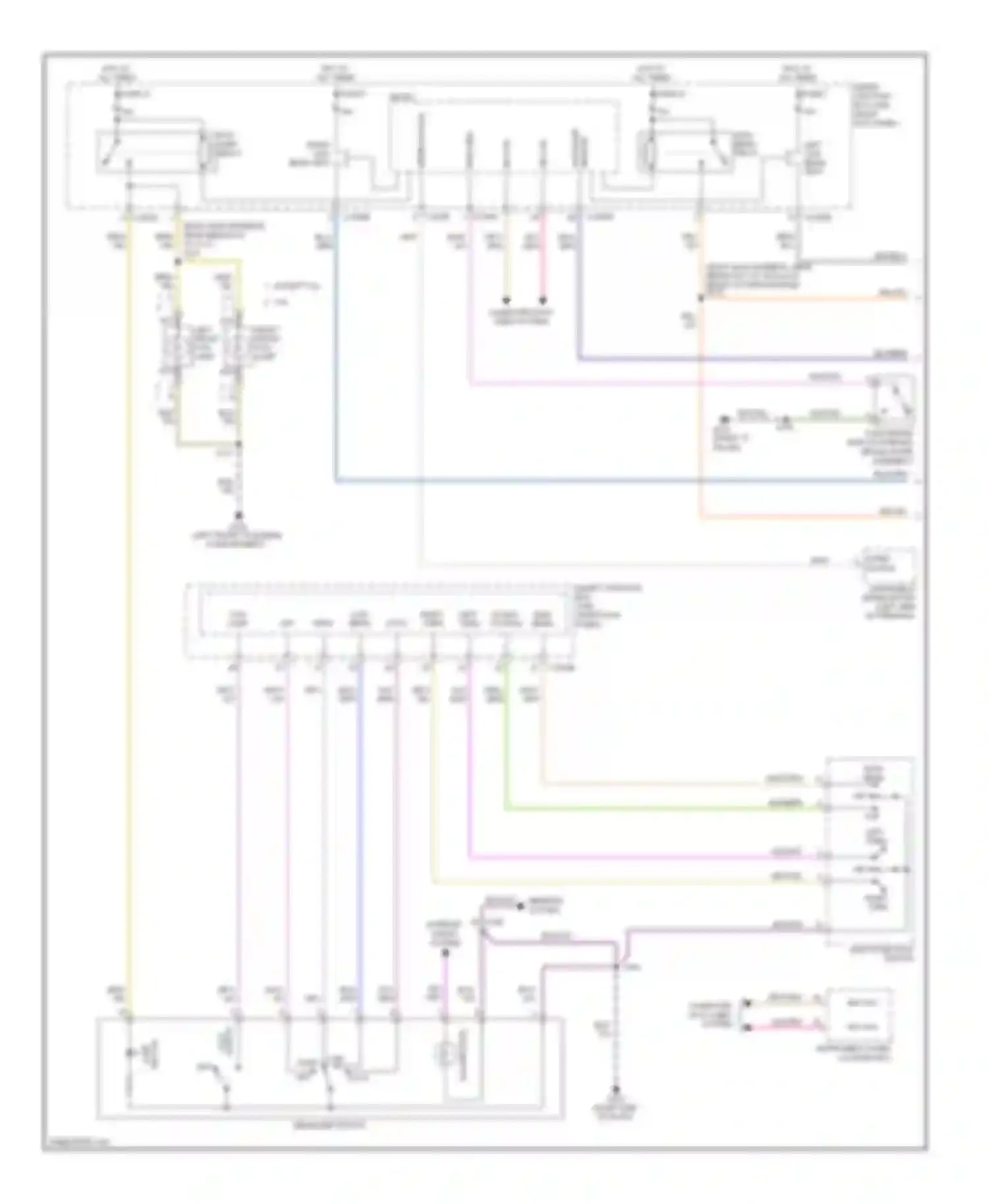 Mustang Ford V facelift (2009-2014): Headlights circuit, without high intensity gas discharge headlights (1 of 2)