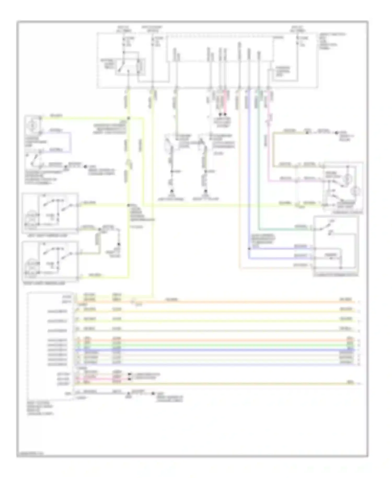 Mustang Ford V facelift (2009-2014): Courtesy lamps circuit (1 of 2)