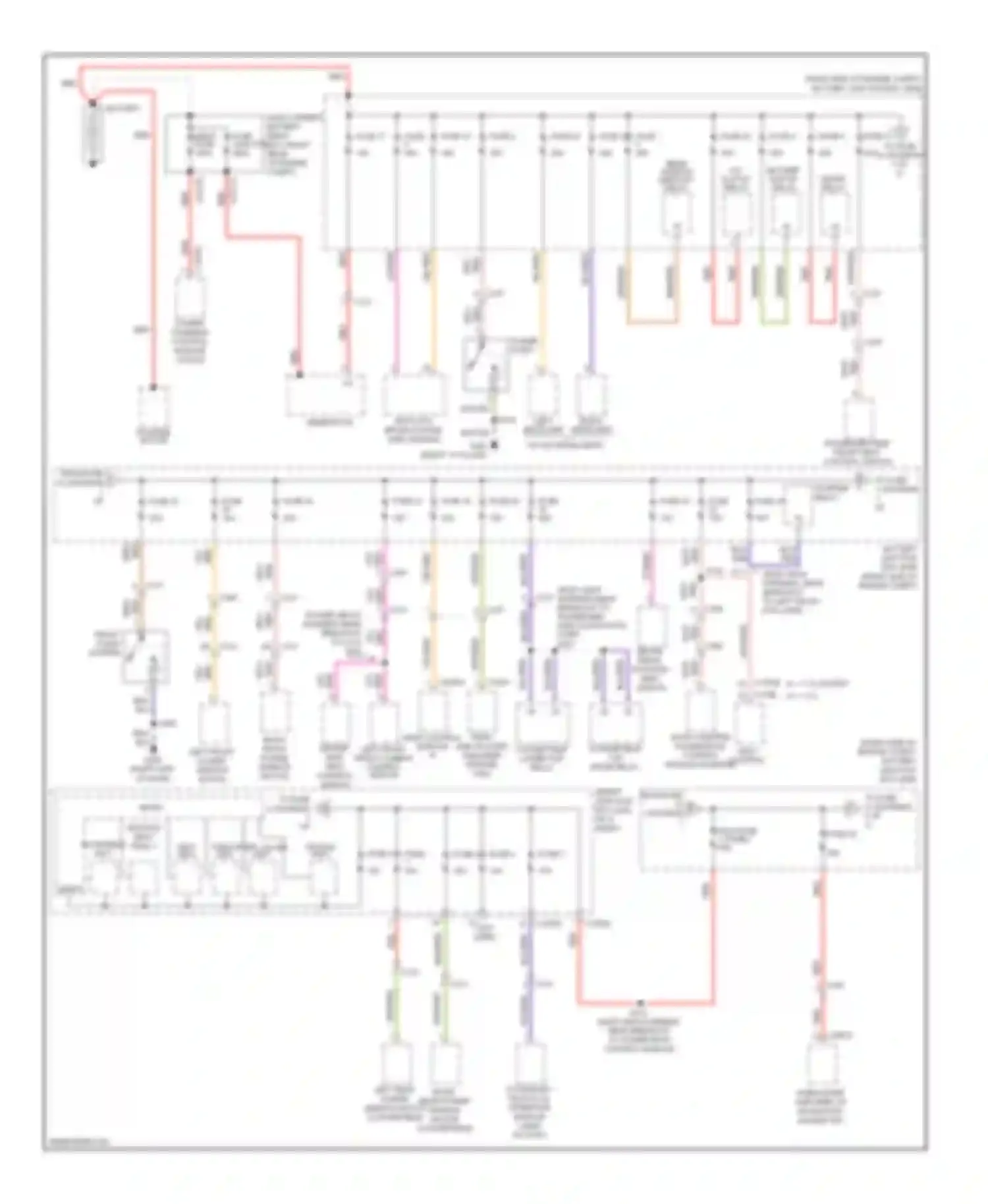 Mustang Ford V facelift (2009-2014): Power distribution circuit (1 of 5)