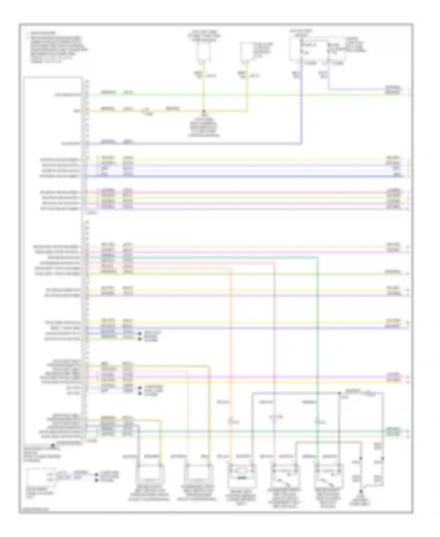 Mustang Ford V facelift (2009-2014): Supplemental restraints circuit (1 of 2)