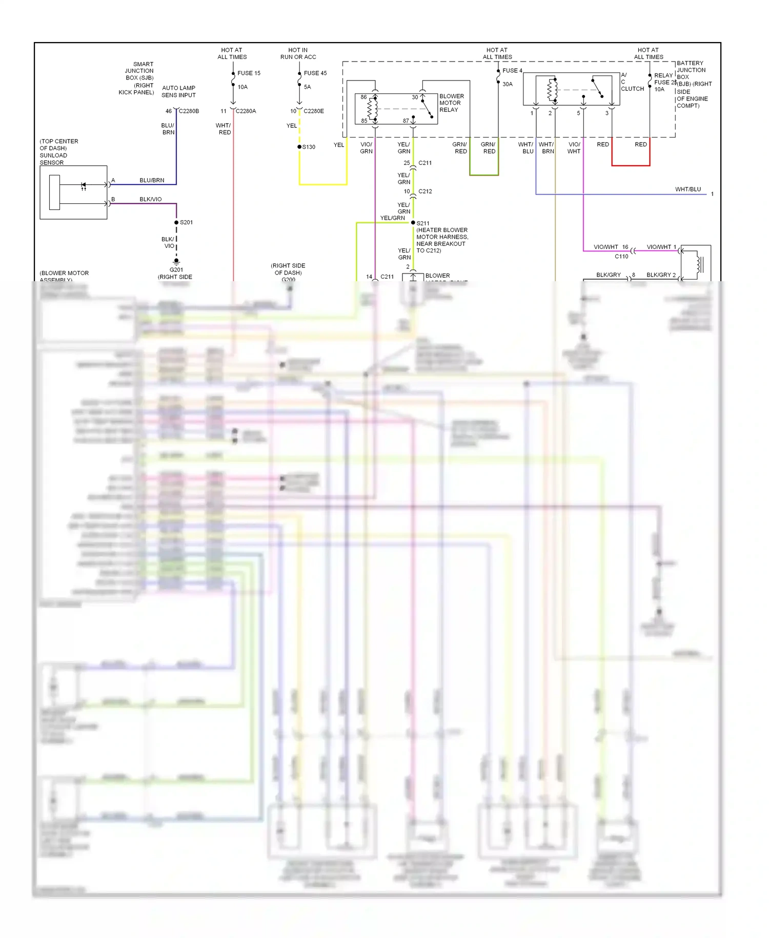 Wiring diagram auto lamp sens input for Ford Mustang V facelift (2009-2014) (1 of 1)
