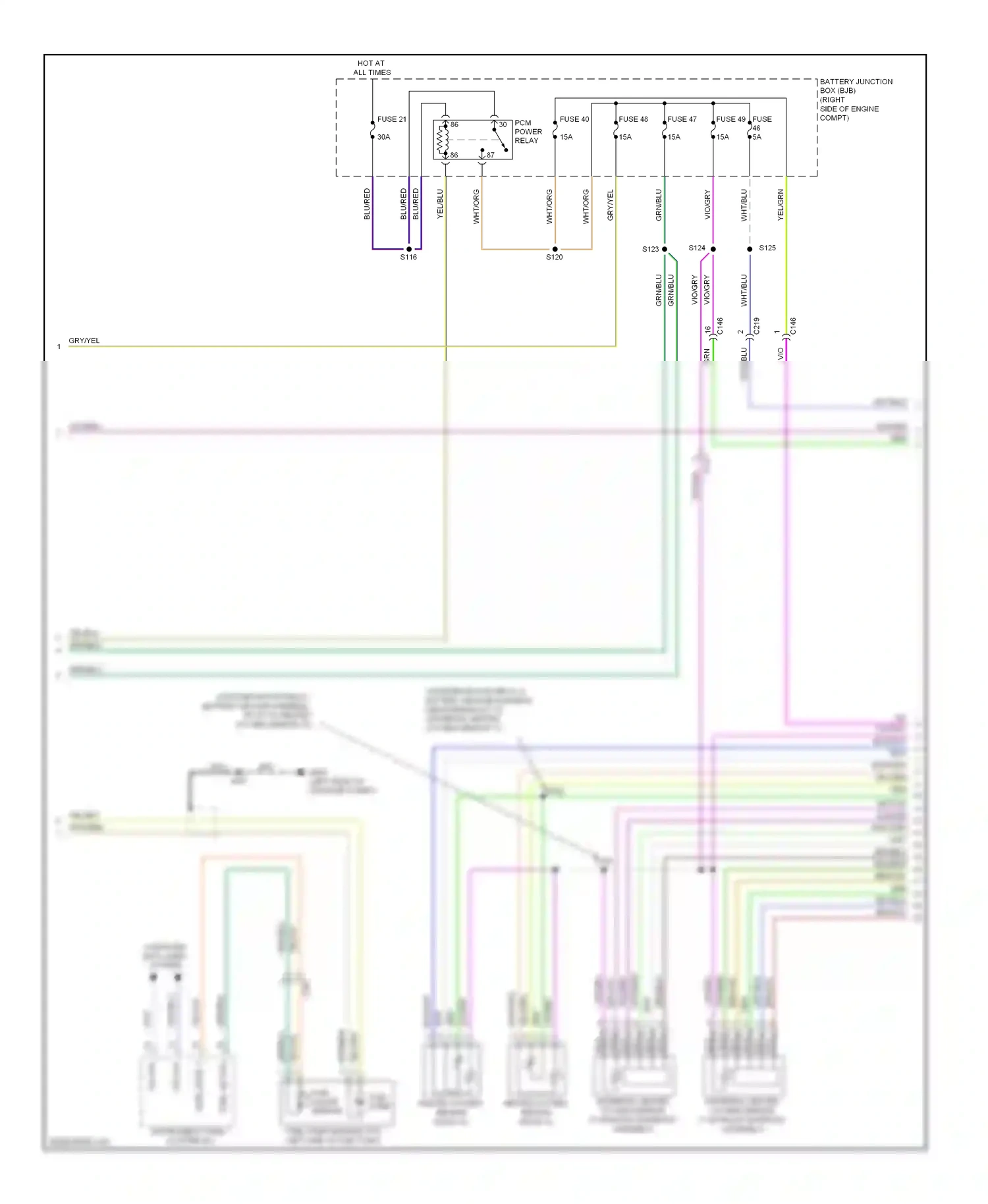 Wiring diagram blk for Ford Mustang V facelift (2009-2014) (14 of 58)