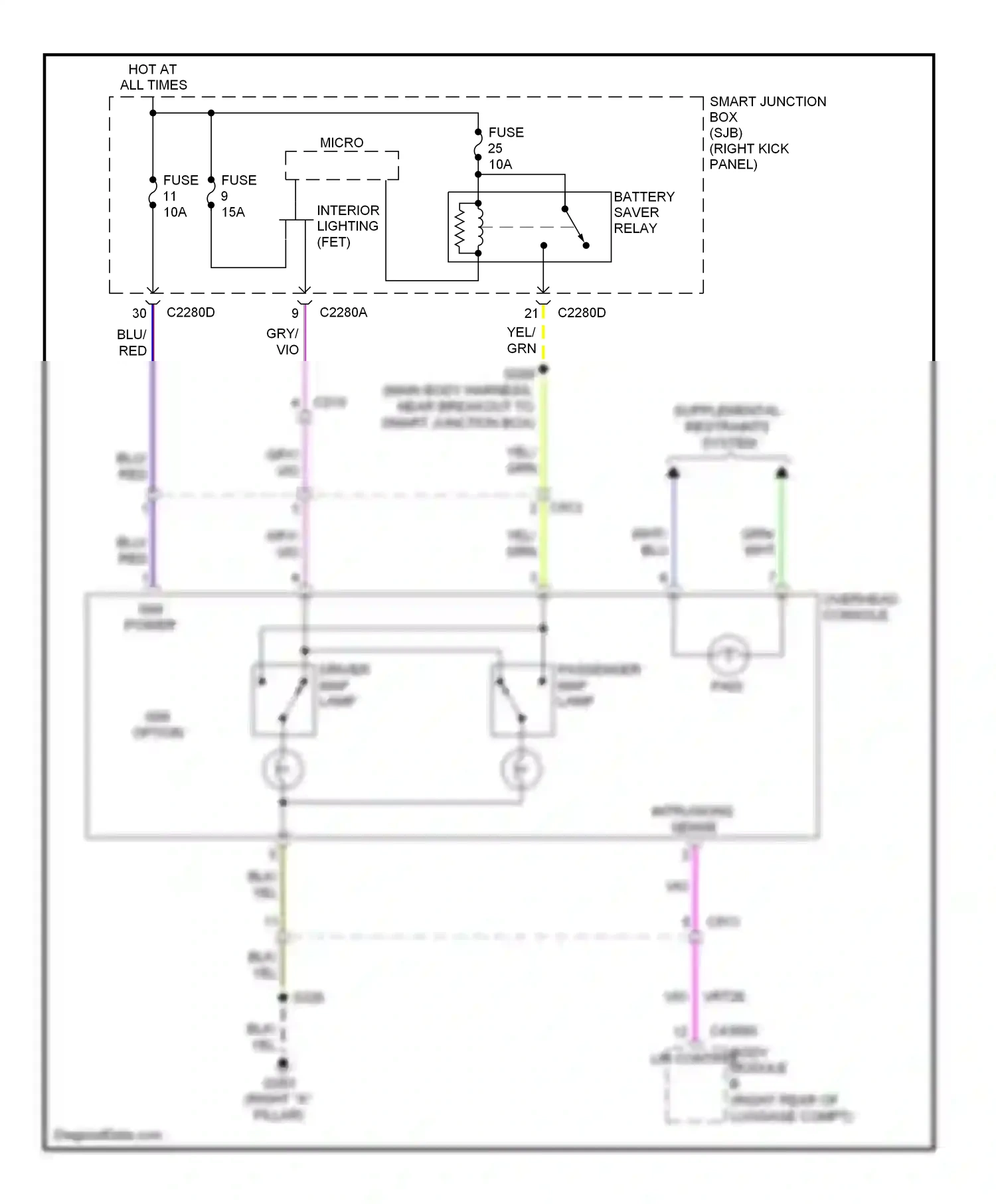 Wiring diagram blk for Ford Mustang V facelift (2009-2014) (35 of 58)