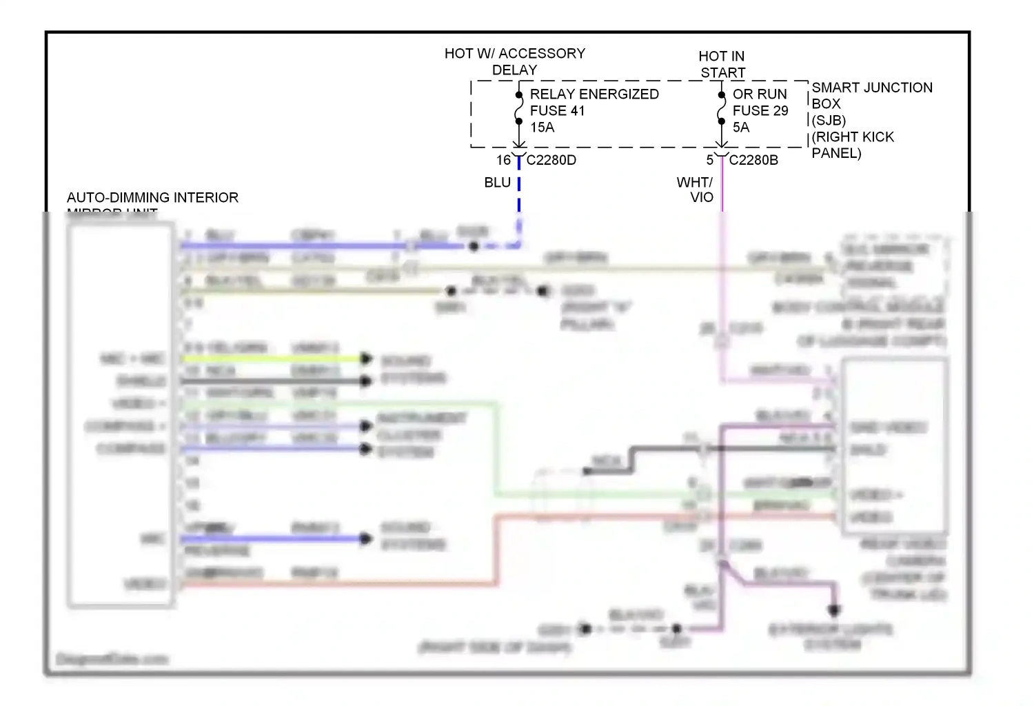 Wiring diagram blk/yel for Ford Mustang V facelift (2009-2014) (12 of 29)