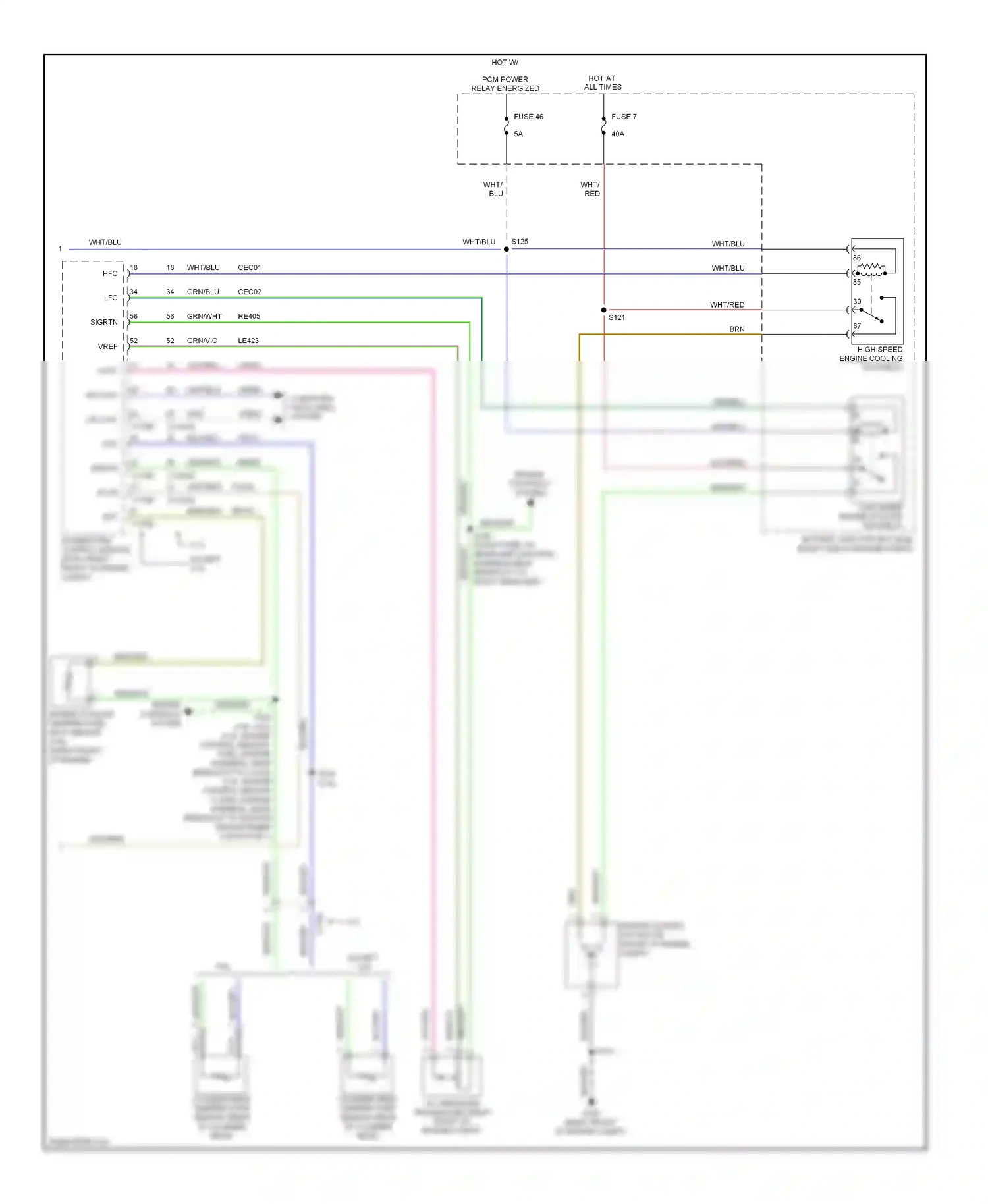 Wiring diagram blu/gry for Ford Mustang V facelift (2009-2014) (7 of 33)
