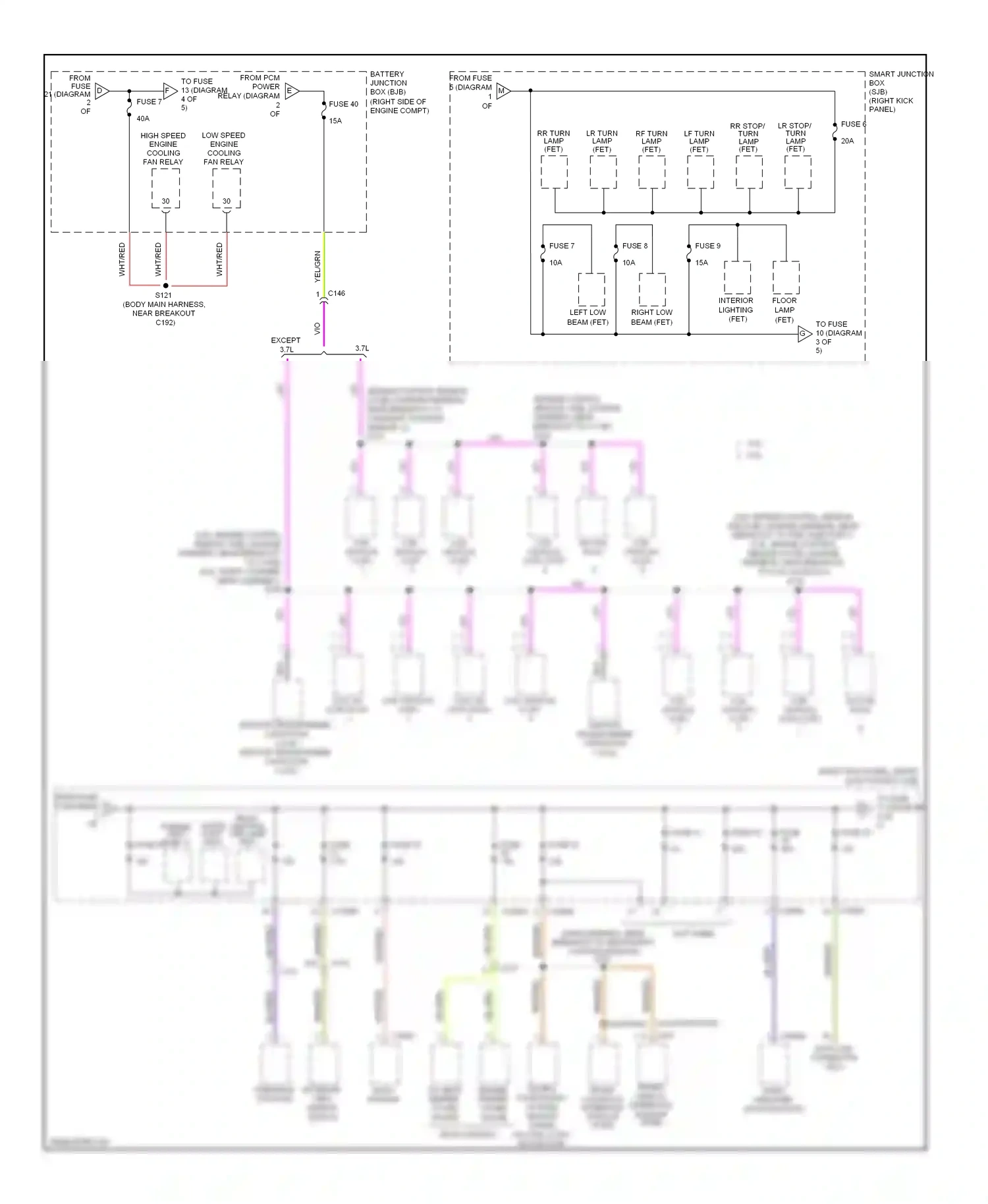 Wiring diagram blu/red for Ford Mustang V facelift (2009-2014) (14 of 25)