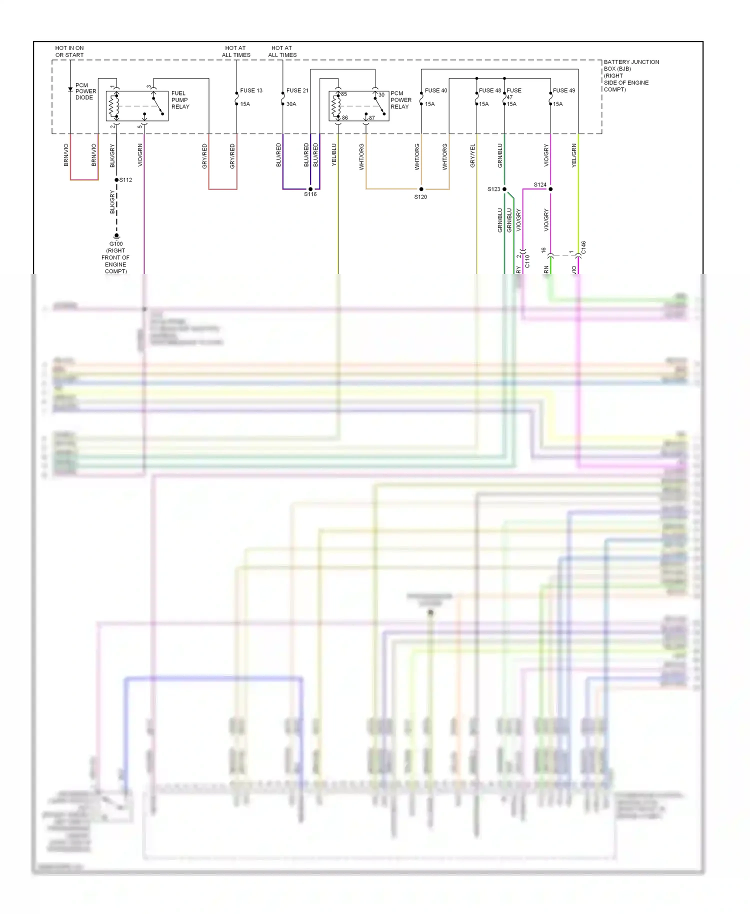 Wiring diagram blu/red for Ford Mustang V facelift (2009-2014) (9 of 25)